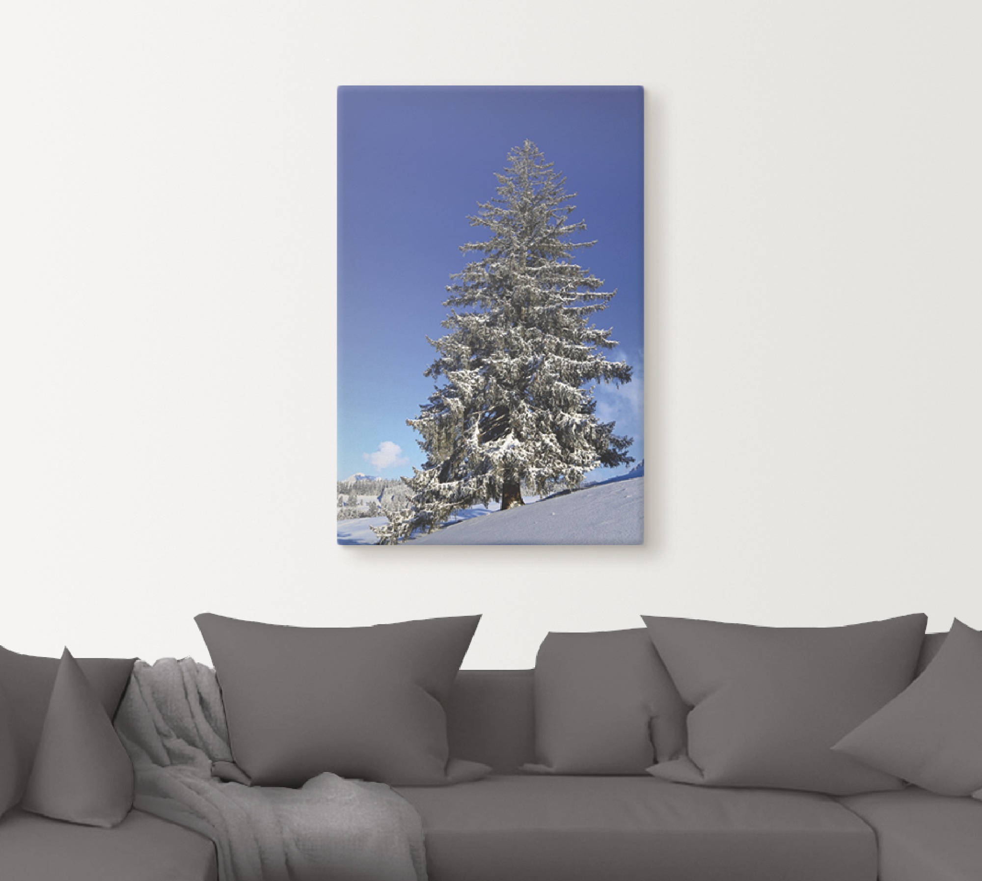 Artland Wandbild »Winterlandschaft im Allgäu«, Bäume, (1 St.), als Alubild, Leinwandbild, Wandaufkleber oder Poster in versch. Größen
