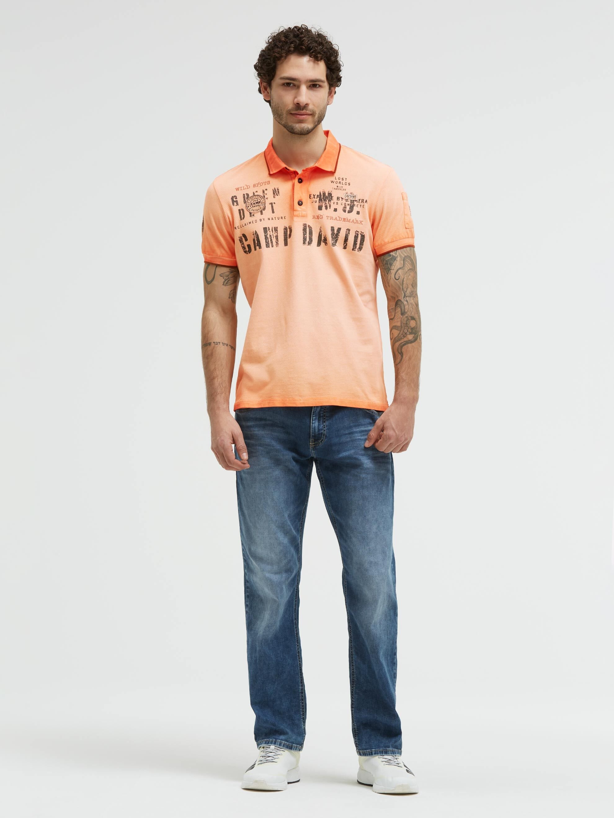 CAMP DAVID Poloshirt aus Baumwolle