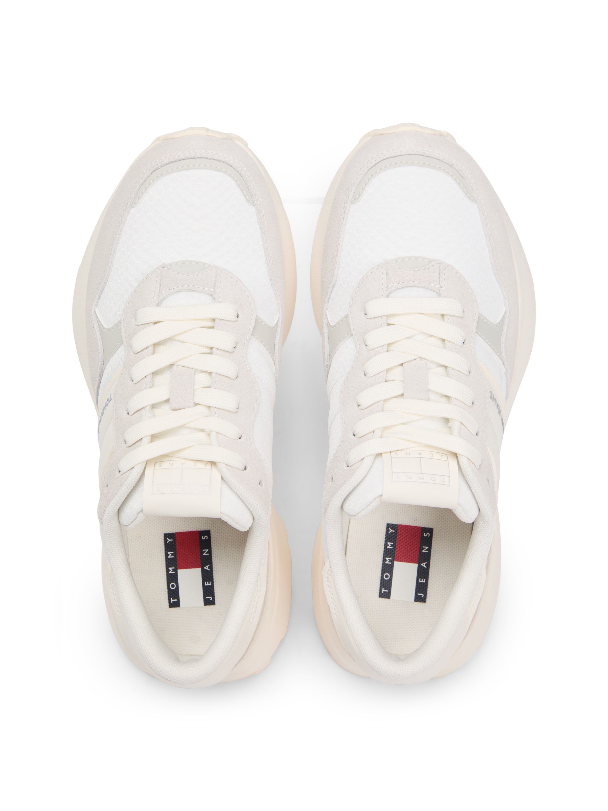 Tommy Jeans Keilsneaker »TJW CLEATED RUNNER SUEDE MIX«  , Freizeitschuh, Halbschuh, Schnürschuh mit Logoschriftzügen