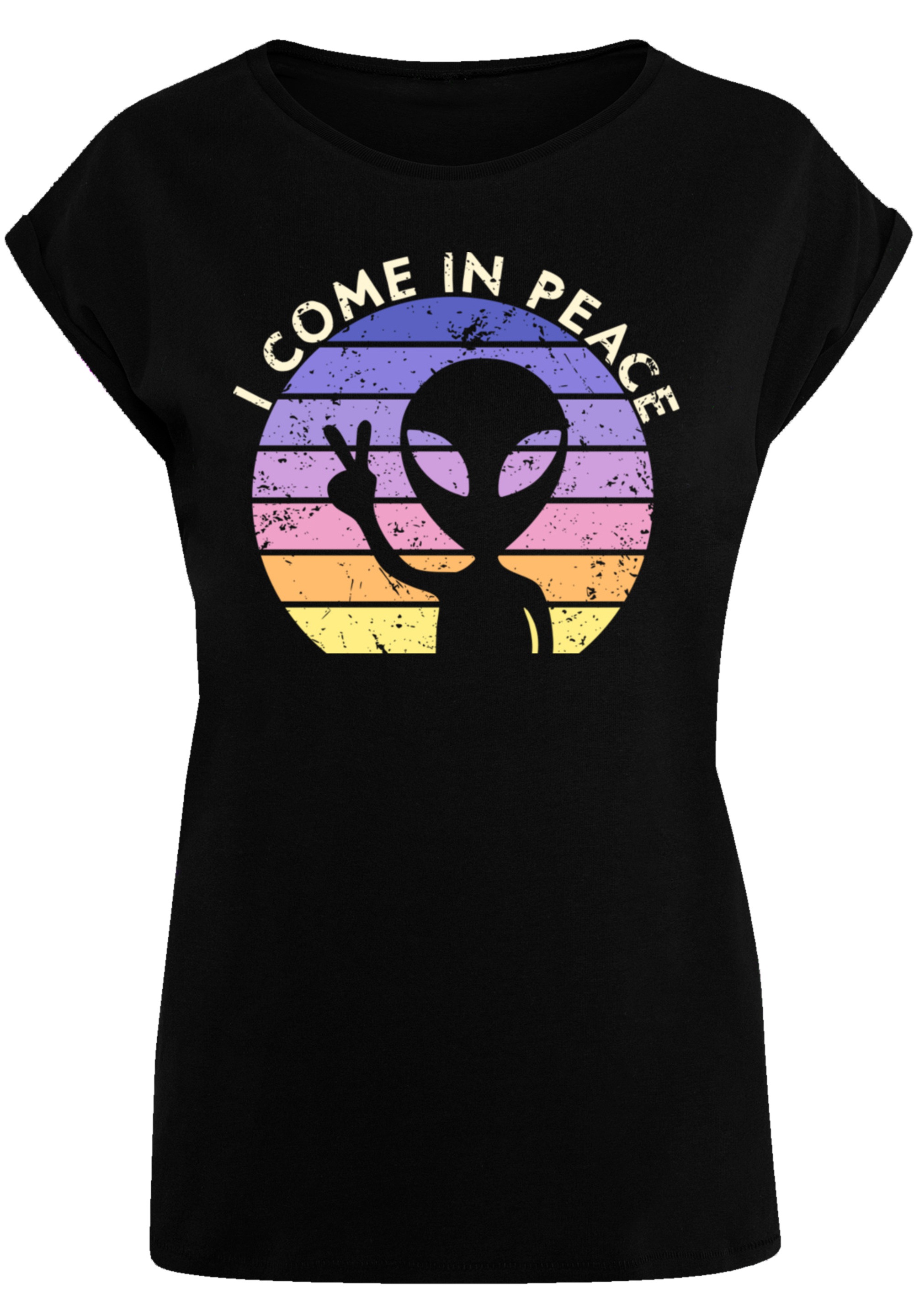 F4NT4STIC T-Shirt »Alien Peace Sunset«, Premium Qualität