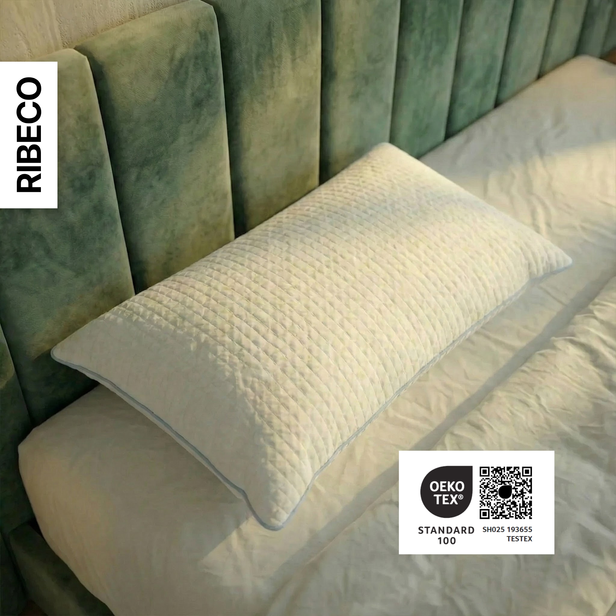 RIBECO Kopfkissen »Olaf, 40x80 & 80x80 cm erhältlich« Füllung: Polyester 1 Stk. tlg. mit kühlender Sommer- und weicher Winterseite!