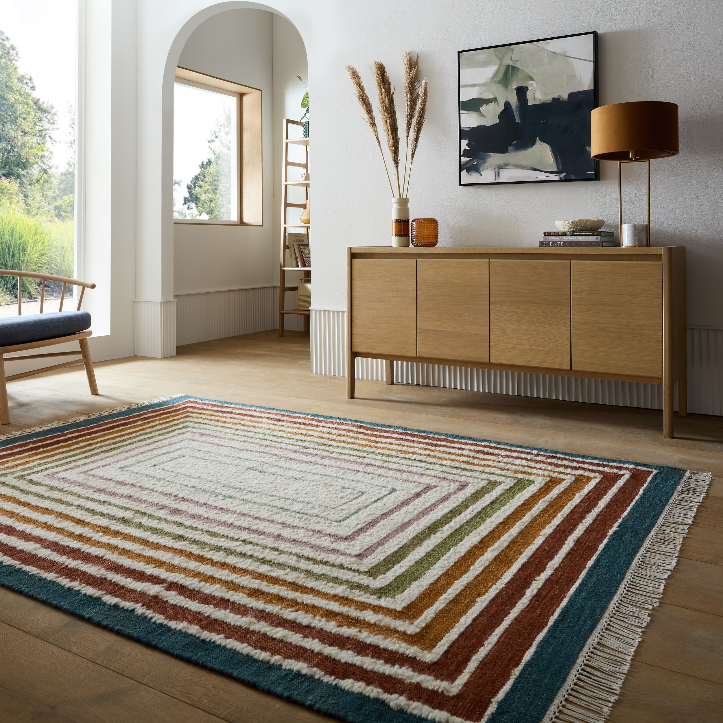 FLAIR RUGS Teppich "BOUCLE WOOL FRAME" rechteckig 0 mm Höhe