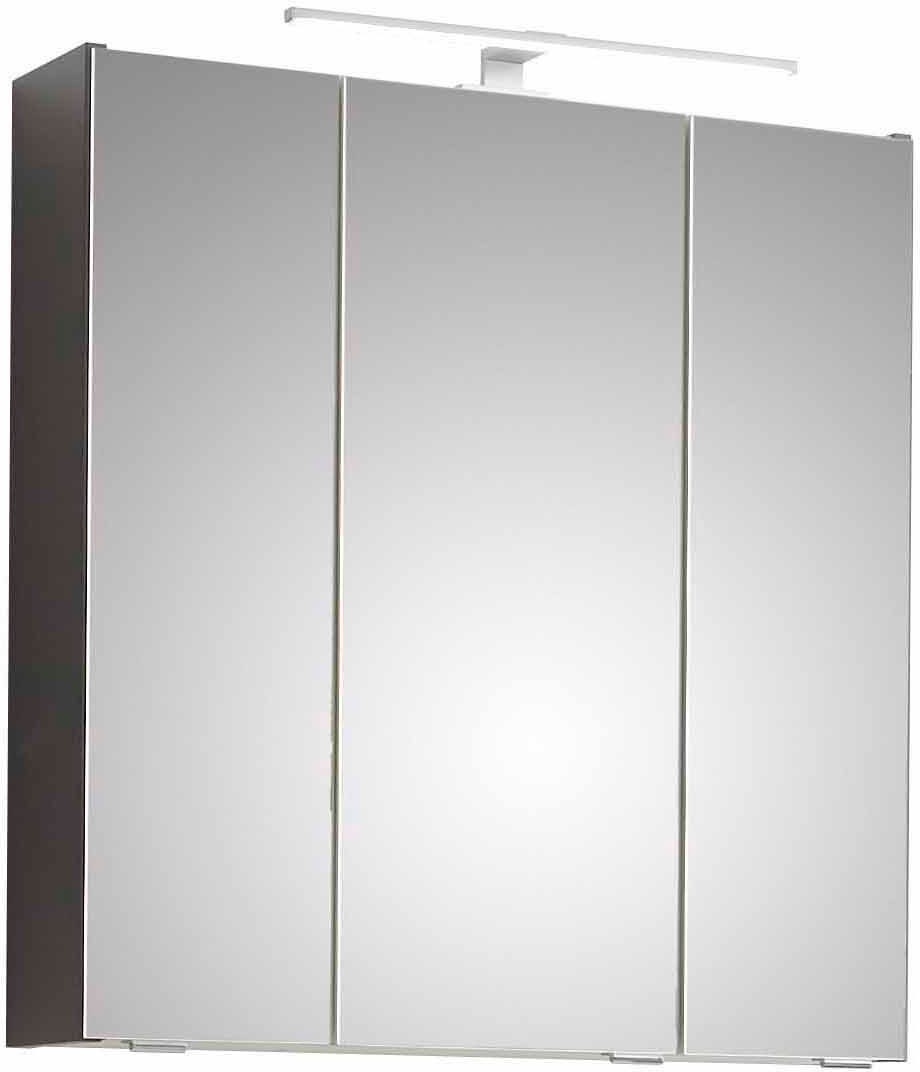Saphir Badmöbel-Set »Quickset 5-teilig, Waschbeckenunterschrank mit LED-Spiegelschrank«, (5 St.), Hochschrank, Unterschrank, Hängeschrank, inkl. Türdämpfer, 9 Türen