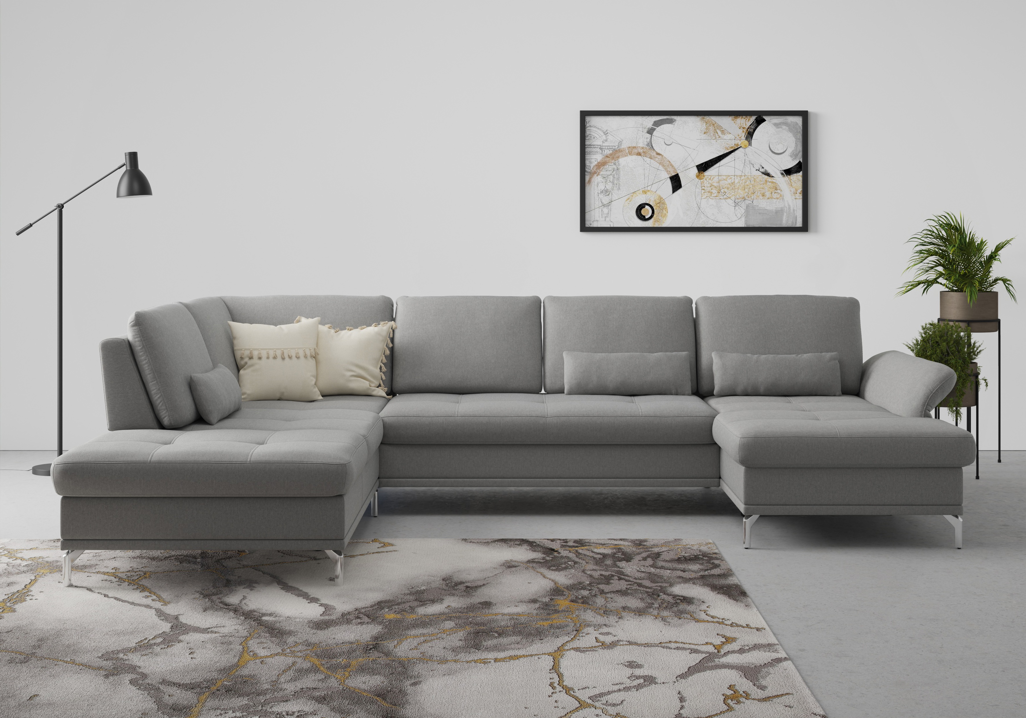 Thumbnail - INOSIGN Wohnlandschaft "Palm Beach U-Form" Federkern, mit Sitztiefenverstellung, wahlweise mit Bettfunktion