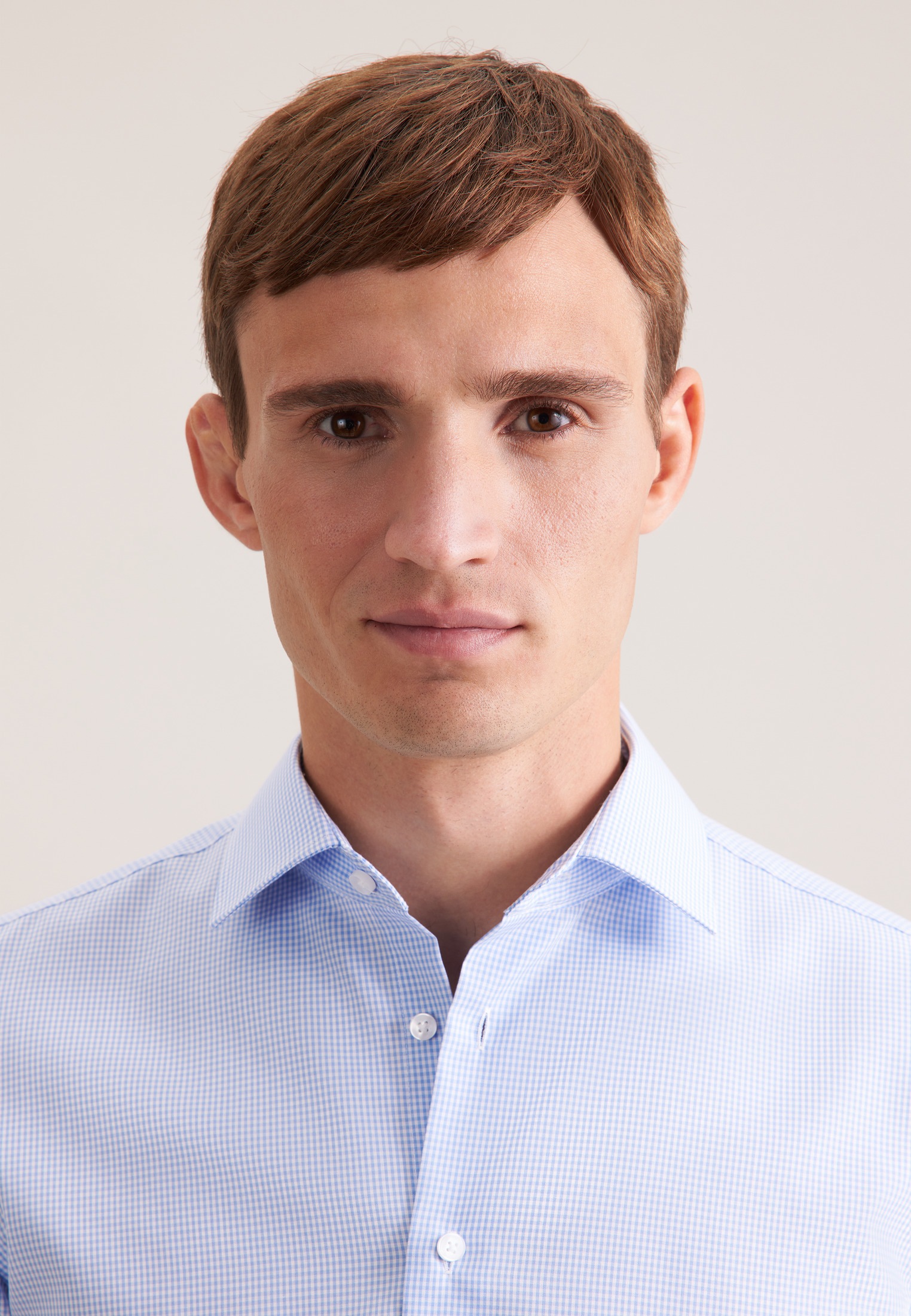 Thumbnail - seidensticker Businesshemd "Schwarze Rose" Slim 1/1 Kentkragen Karo