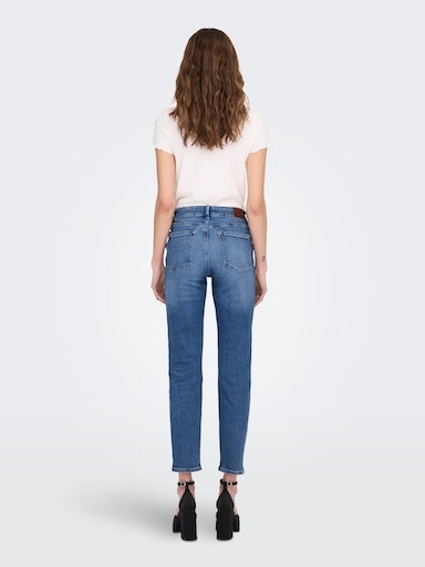 Only Damen Jeans ONLEMILY STRETCH - Straight Fit - Blau - Medium Blue Denim günstig online kaufen