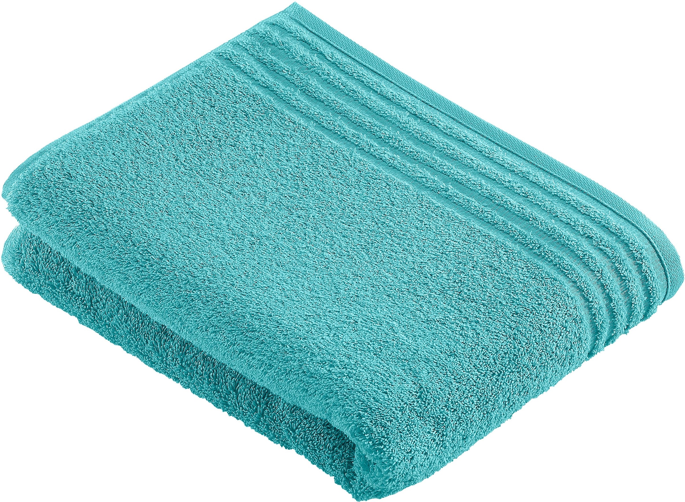 Saunatuch VOSSEN, B:100cm L:150cm, blau, Walkfrottee, Baumwolle, Handtücher, "Vienna Style Supersoft", mit Bordüre