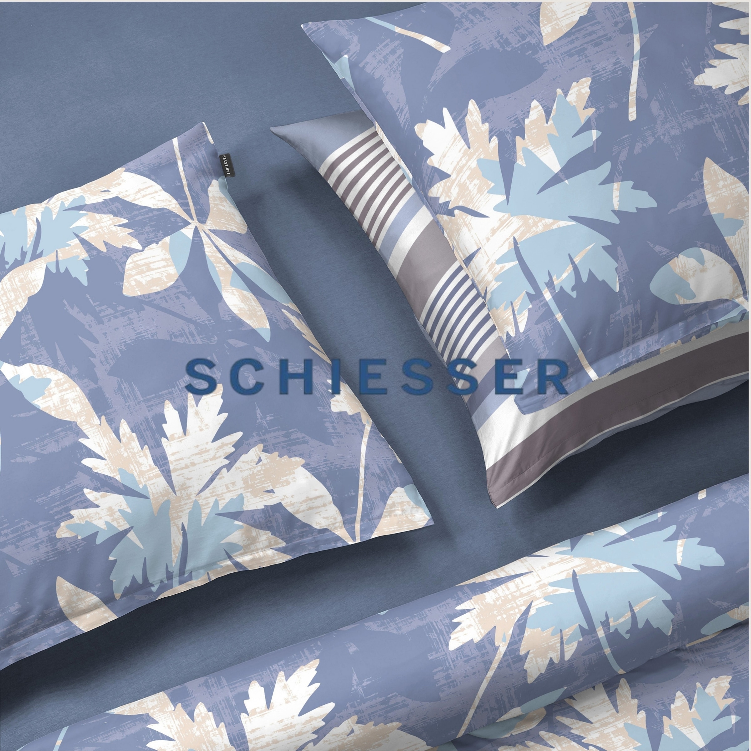 Schiesser Bettwäsche »Hoops aus weichem Baumwoll-Satin mit Streifen-Design« 2 tlg. Made in Green by Oeko-Tex