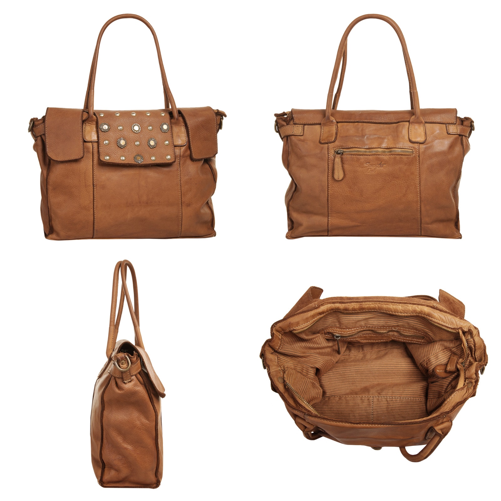 Samantha Look Shopper, echt Leder, Made in Italy