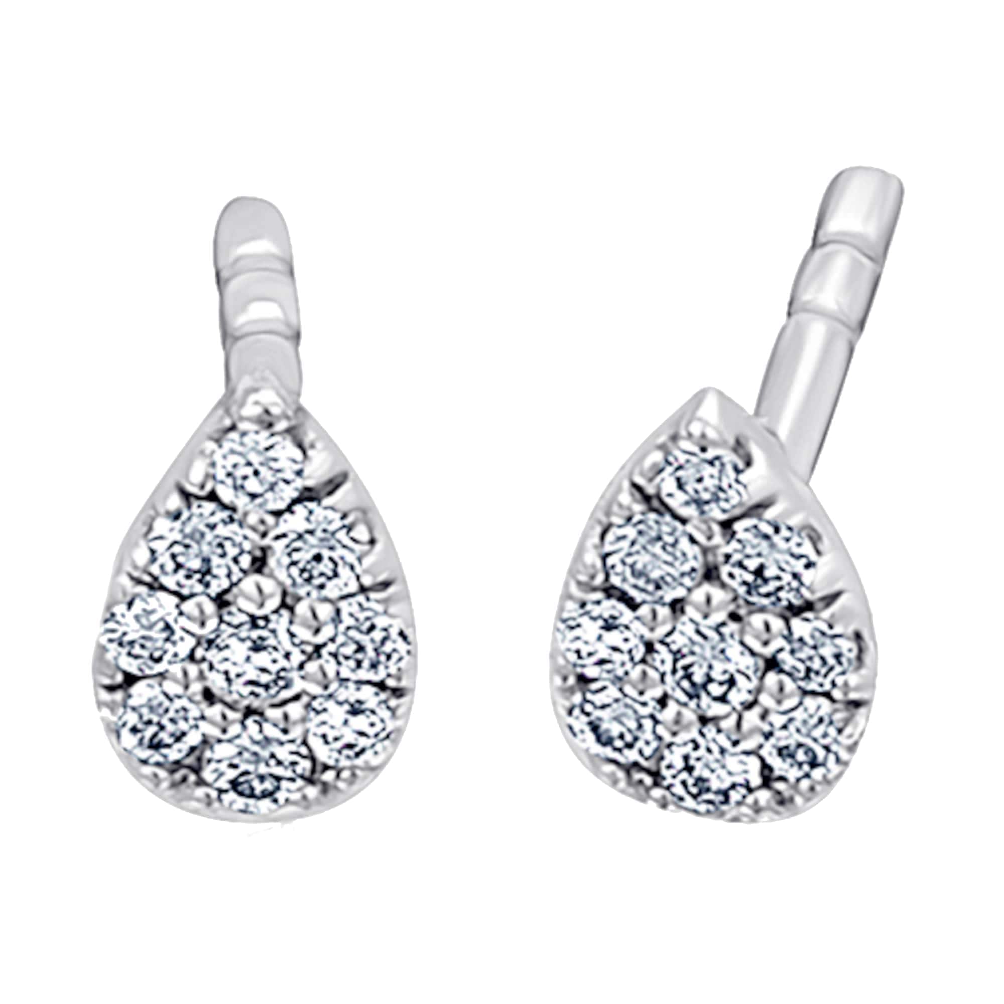 ONE ELEMENT Paar Ohrhänger »0,08 ct Diamant Brillant Ohrringe Ohrstecker aus 585 Weißgold«, Damen Gold Schmuck