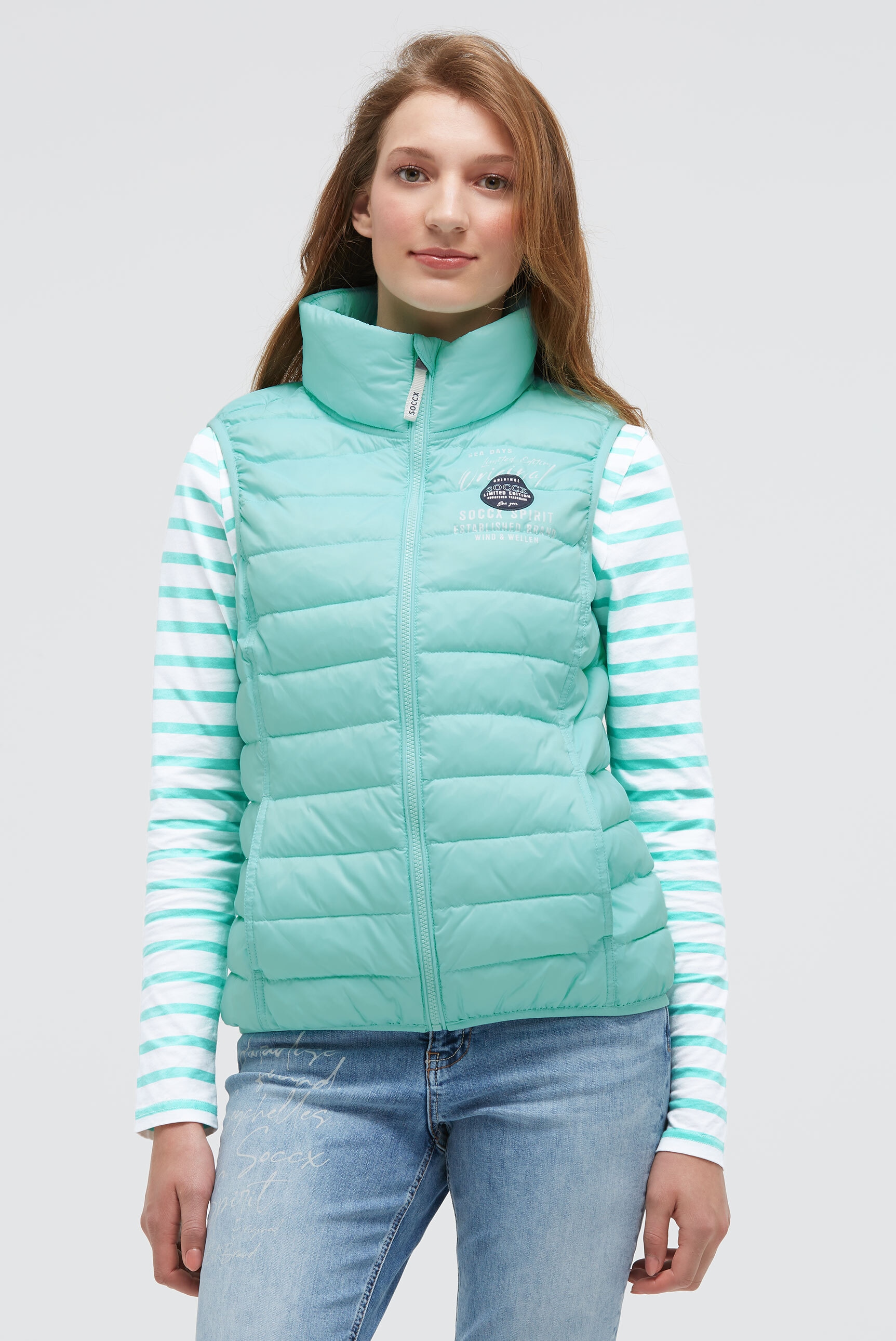 SOCCX Steppweste mit elastischem Saumabschluss günstig online kaufen