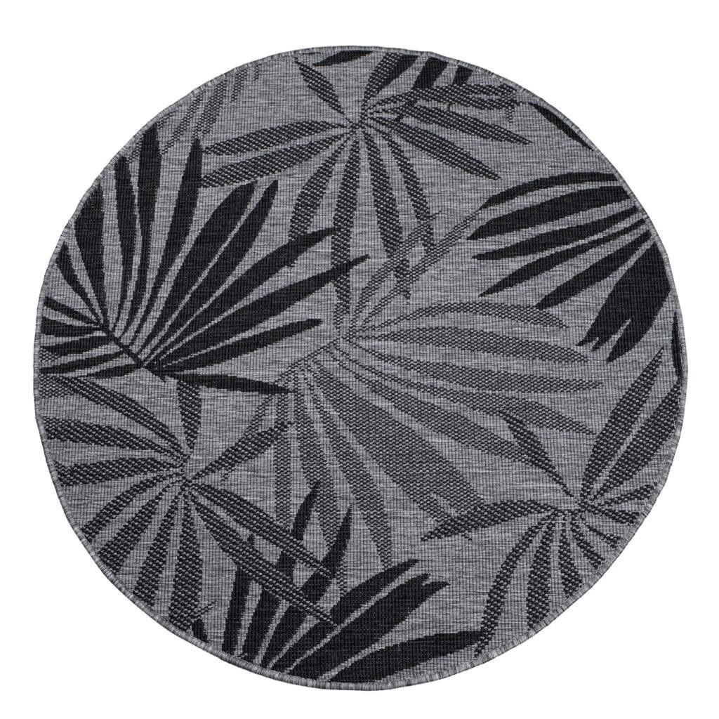 Carpet City Outdoorteppich »DUO RUG 5771«, rund, 5 mm Höhe, Wendeteppich Wetterfest In- & Outdoor, Balkon, Terrasse, Wohnzimmer
