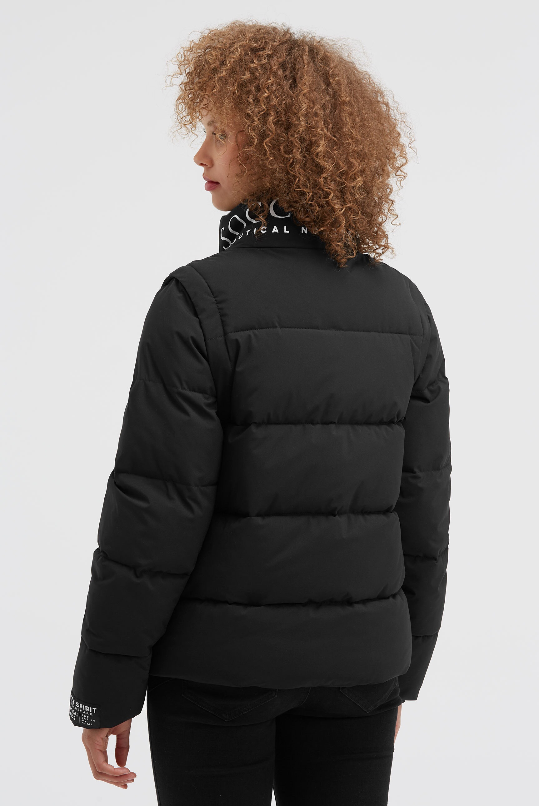 SOCCX Winterjacke ohne Kapuze mit abnehmbaren Ärmeln