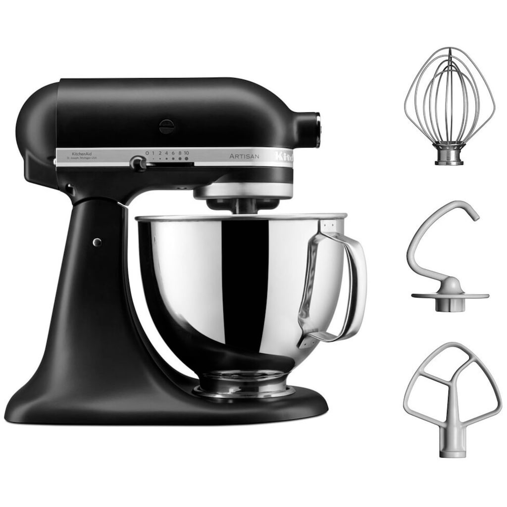 KitchenAid Küchenmaschine »5KSM125EBM SCHWARZ MATT«