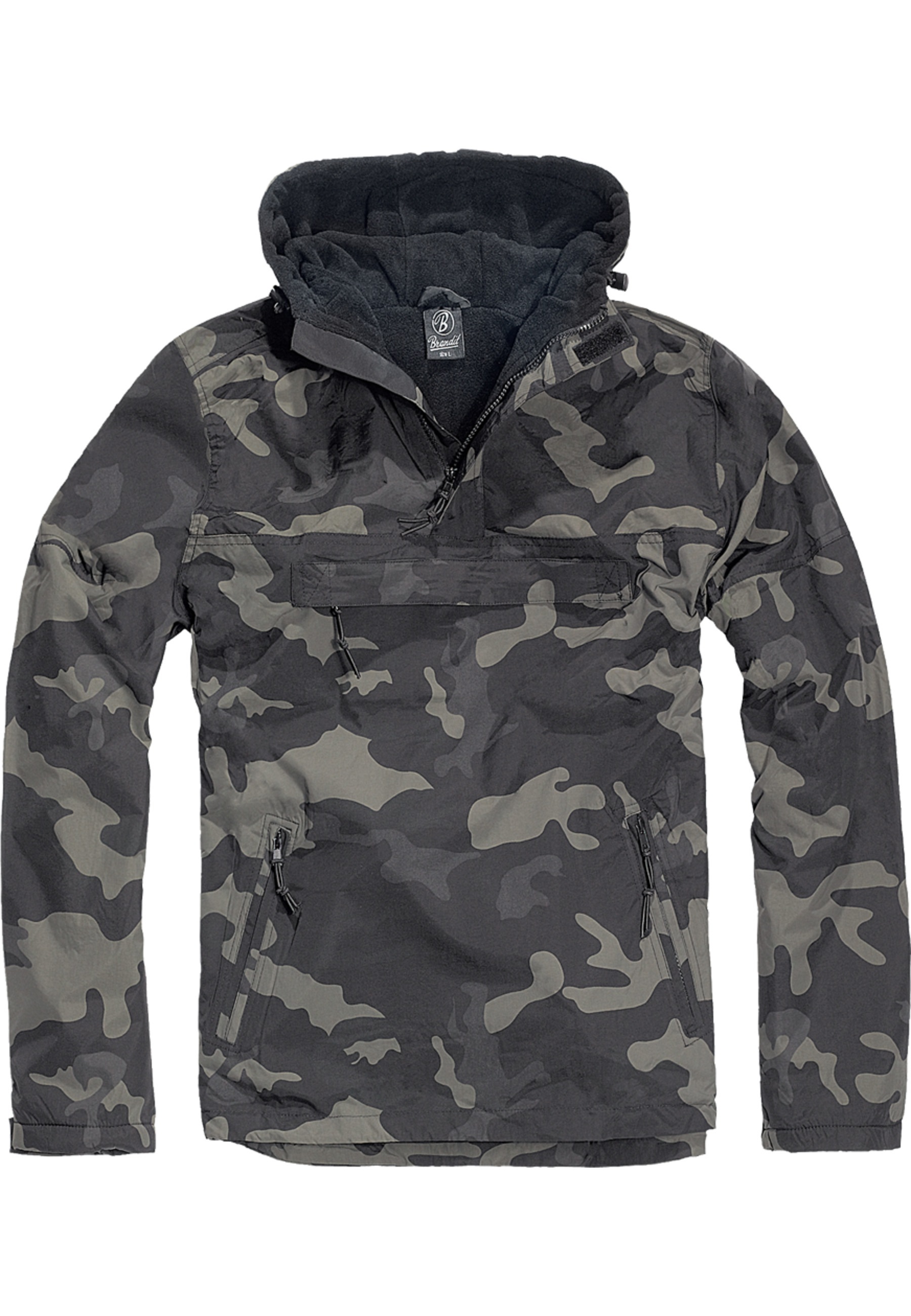 Brandit Anorak »Brandit Herren Fleece Pull Over Windbreaker« 1 Stk. tlg. mit Kapuze