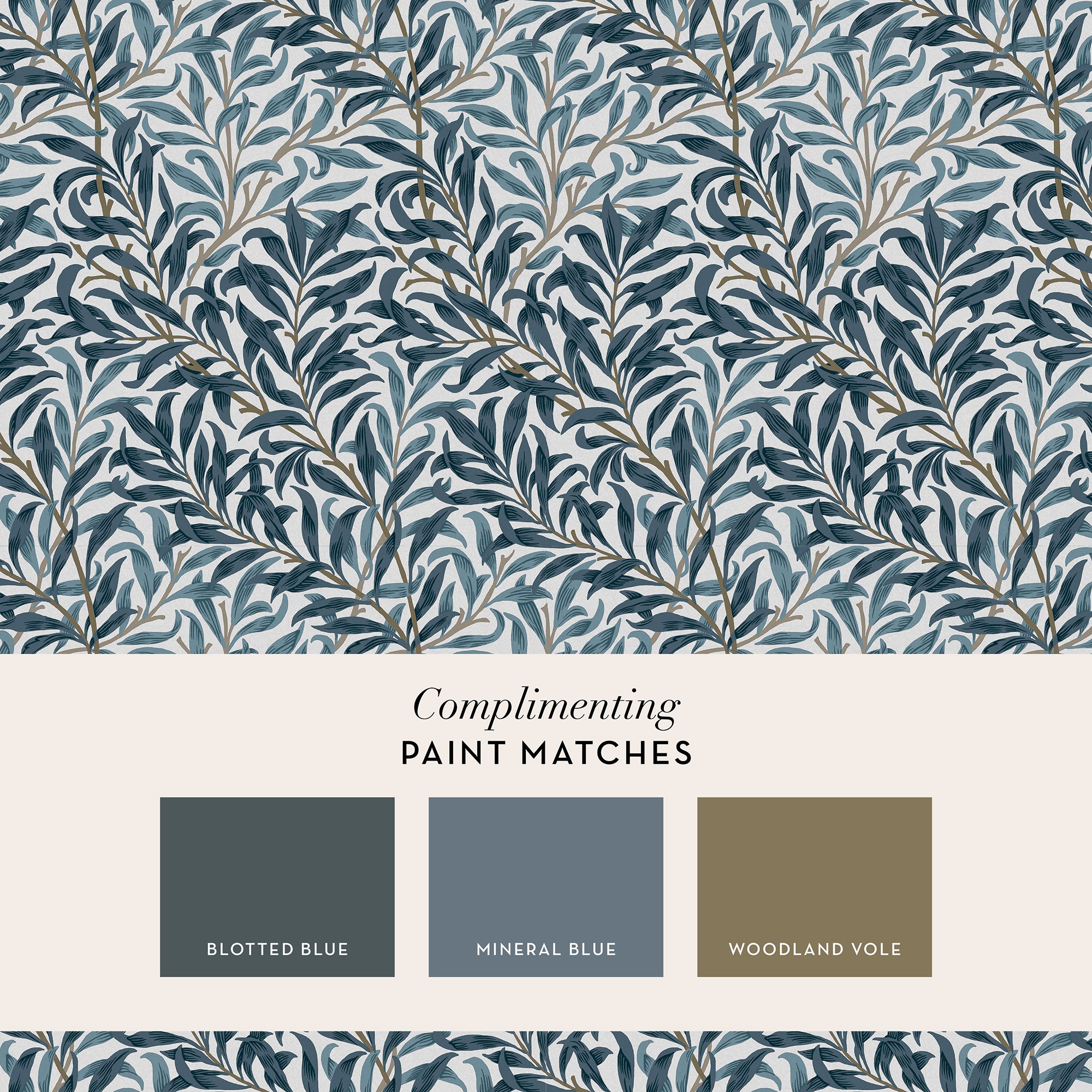 WILLIAM MORRIS AT HOME Vliestapete »Willow Bough«, Retro, 10mx52cm (ca. 5m2)