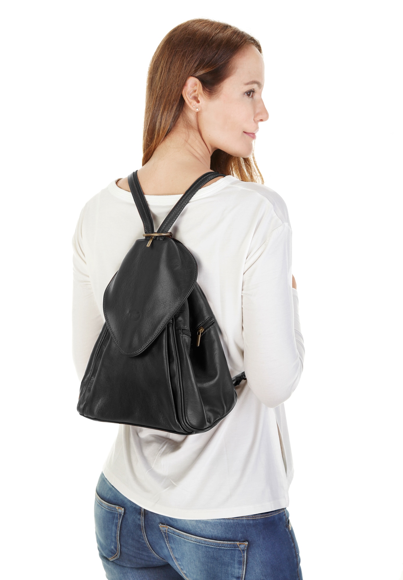 Piké Cityrucksack »ANNA MARIA«, echt Leder, Made in Italy