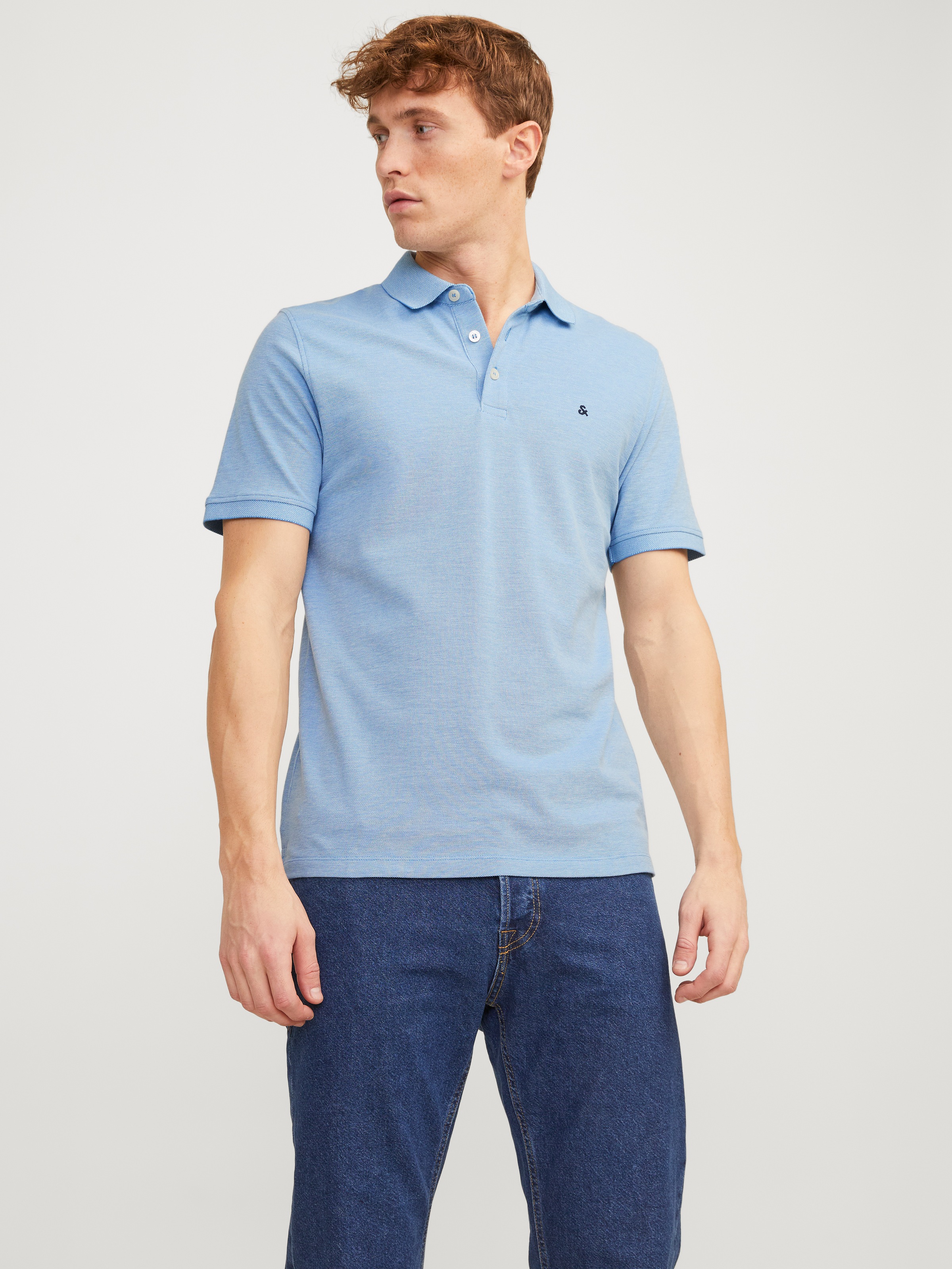 Jack & Jones Poloshirt "JJEPAULOS POLO SS NOOS" mit Logo Stickerei günstig online kaufen