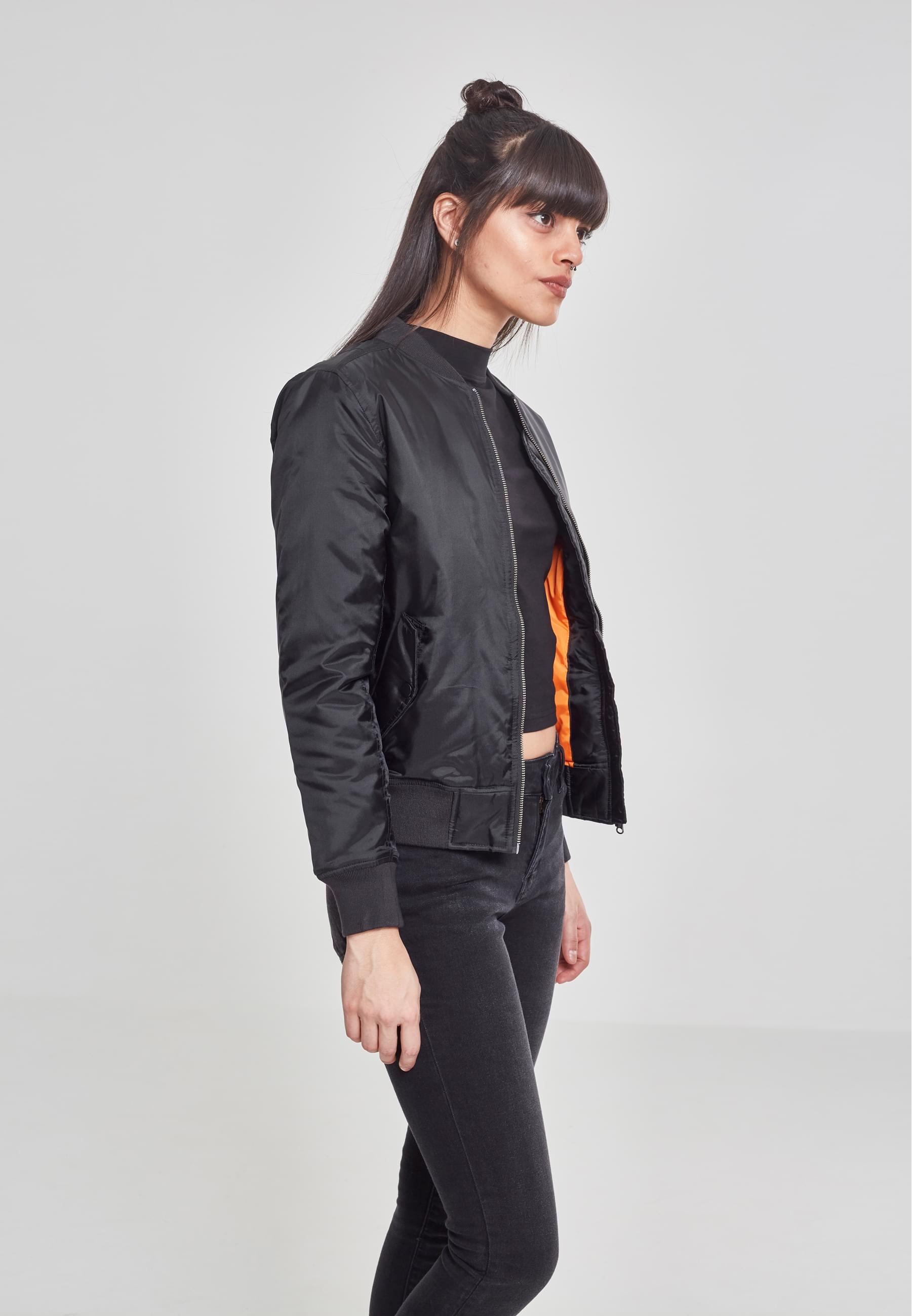 URBAN CLASSICS Allwetterjacke »Urban Classics Damen Ladies Basic Bomber Jacket«, (1 St.), ohne Kapuze