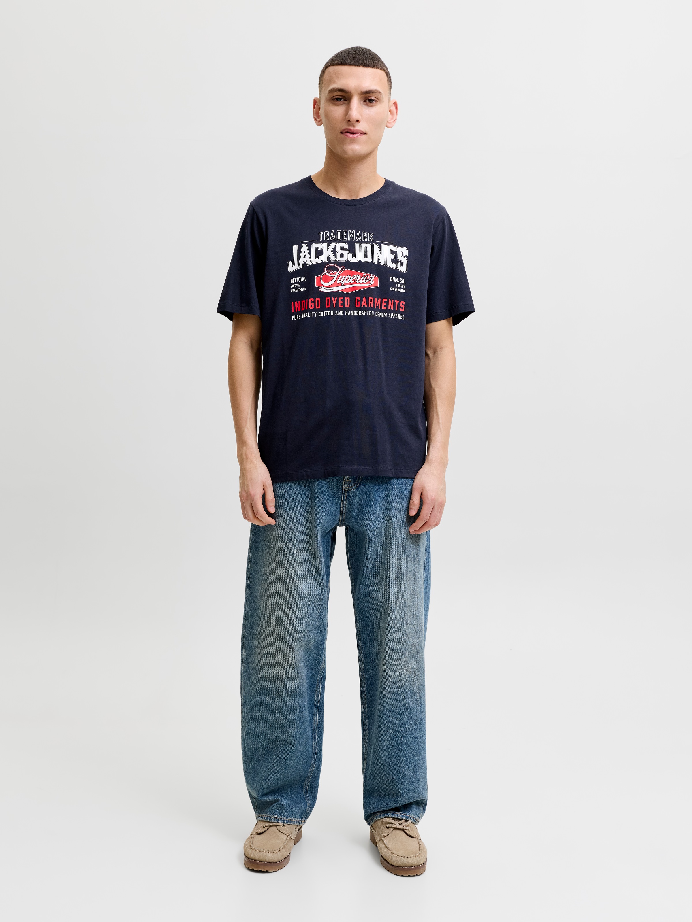 Jack & Jones T-Shirt »JJELOGO TEE SS O-NECK 2 COL AW26 SN« Baumwolle, regular fit