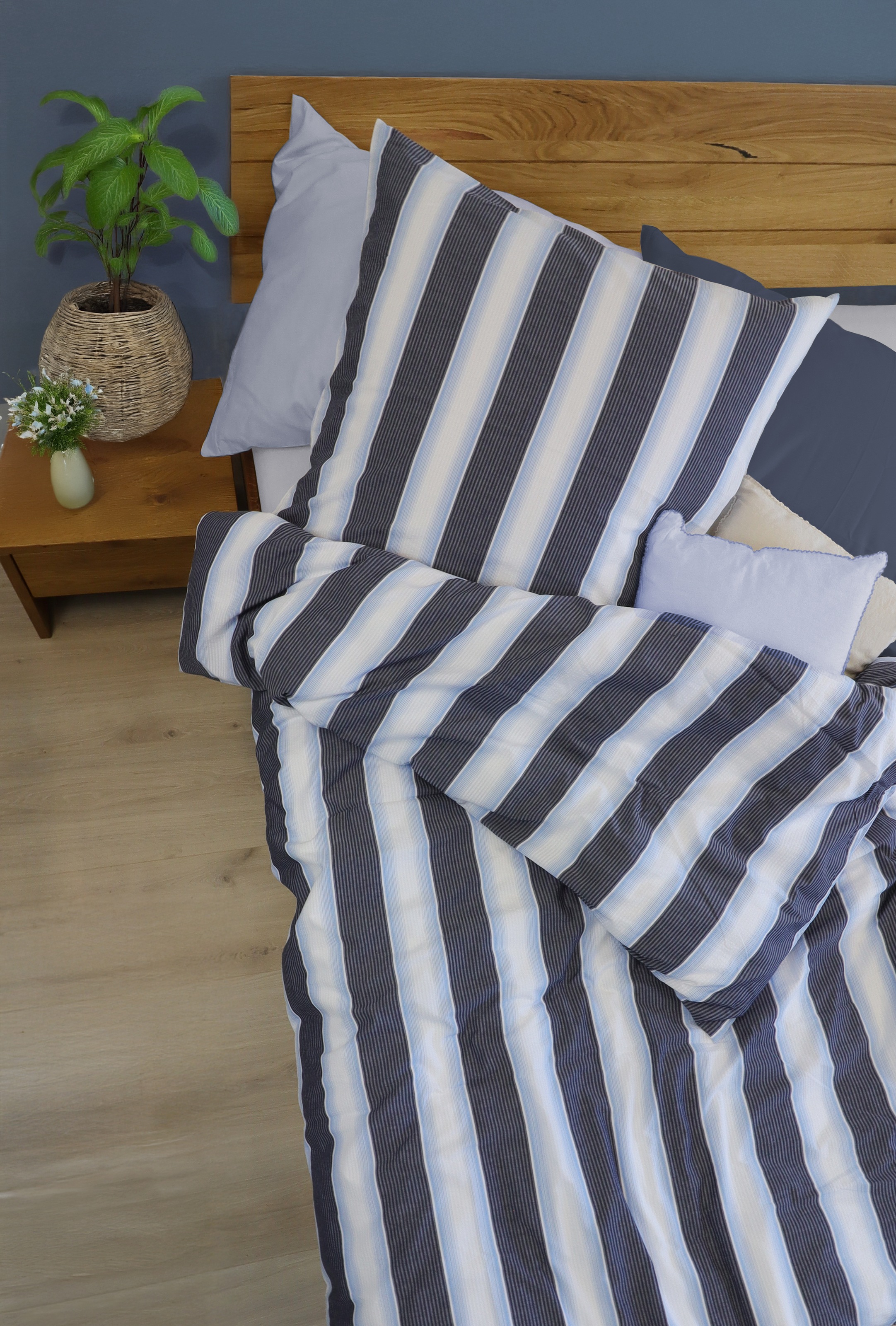 fleuresse Bettwäsche "Rio" Seersucker 100% Baumwolle, bügelfrei, atmungsakt günstig online kaufen