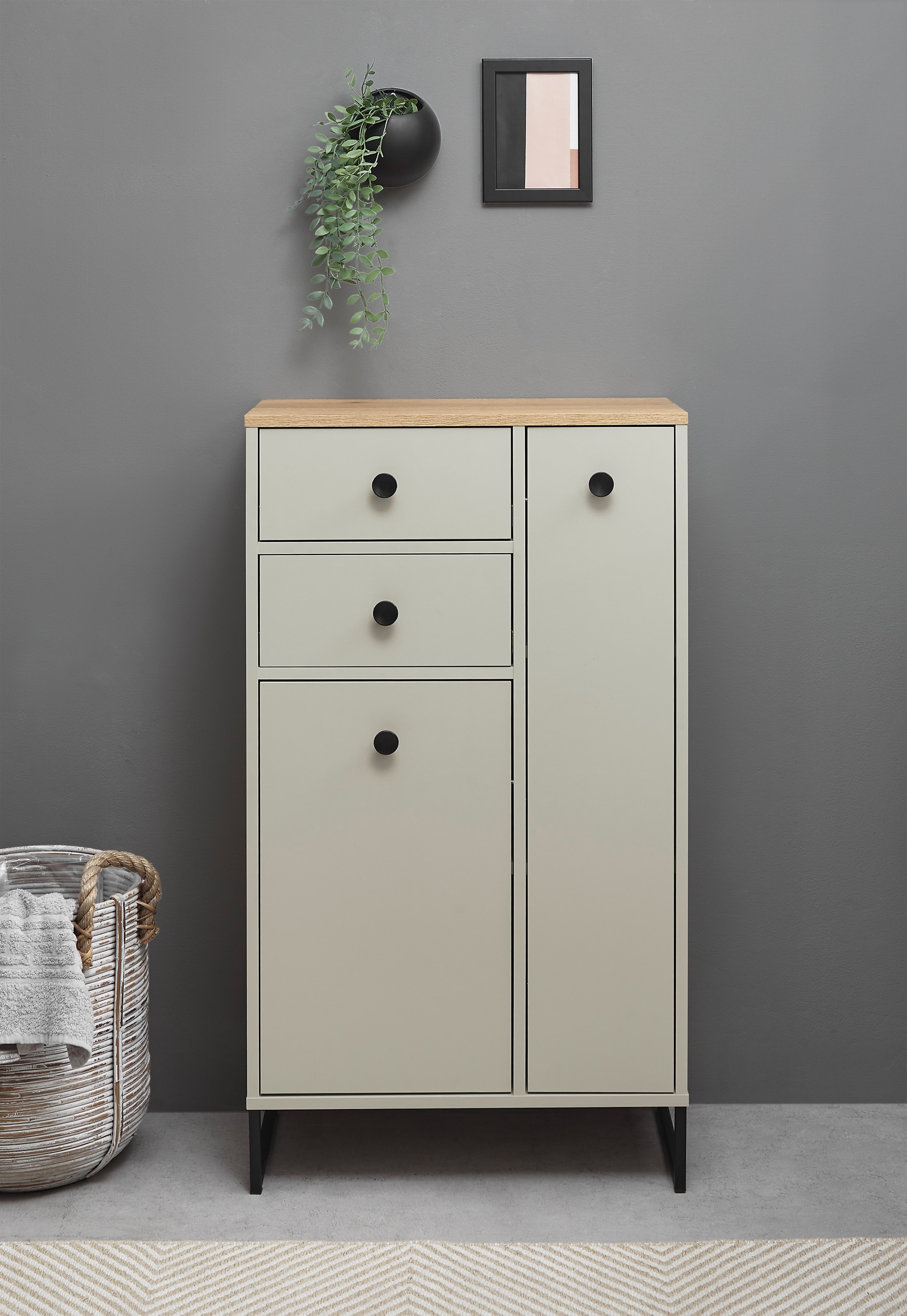 BASIC by Balculina Midischrank "Linea" 1 Stk. tlg. günstig online kaufen