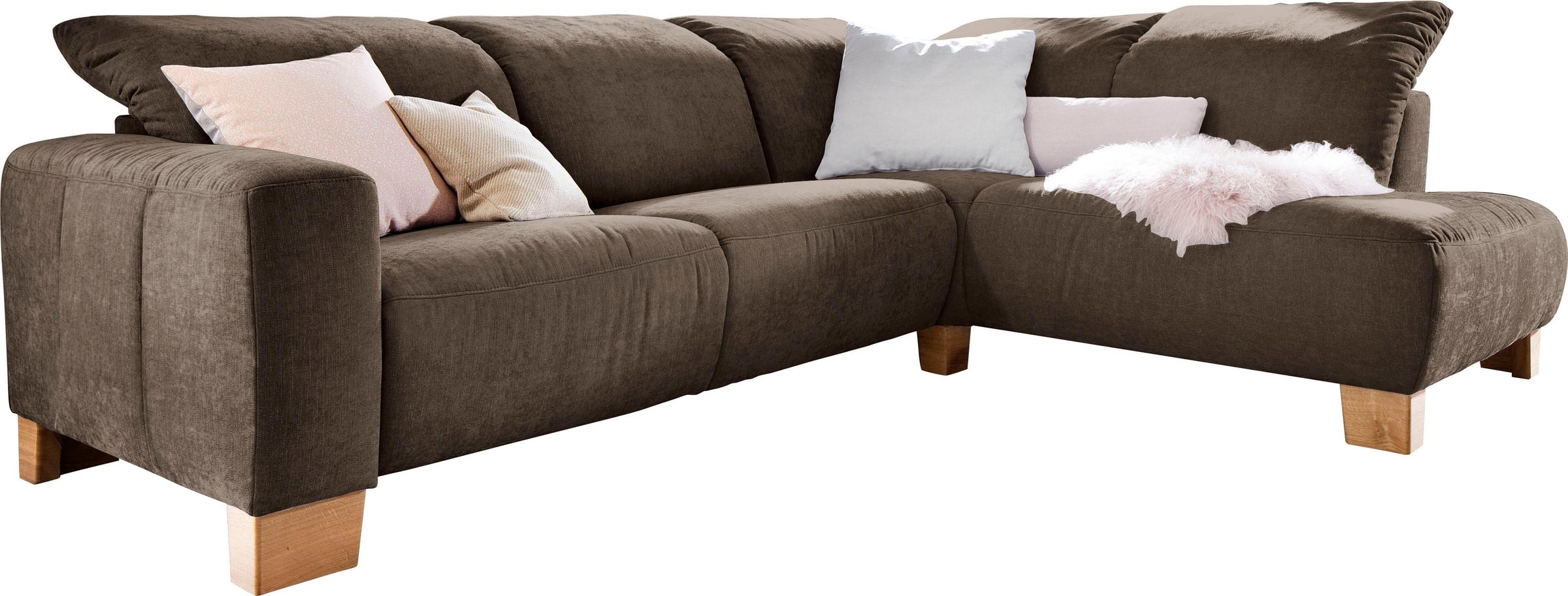 Home affaire Ecksofa "Hörnum bequemes Wohlfühlsofa, Federkern, Breite 281cm günstig online kaufen