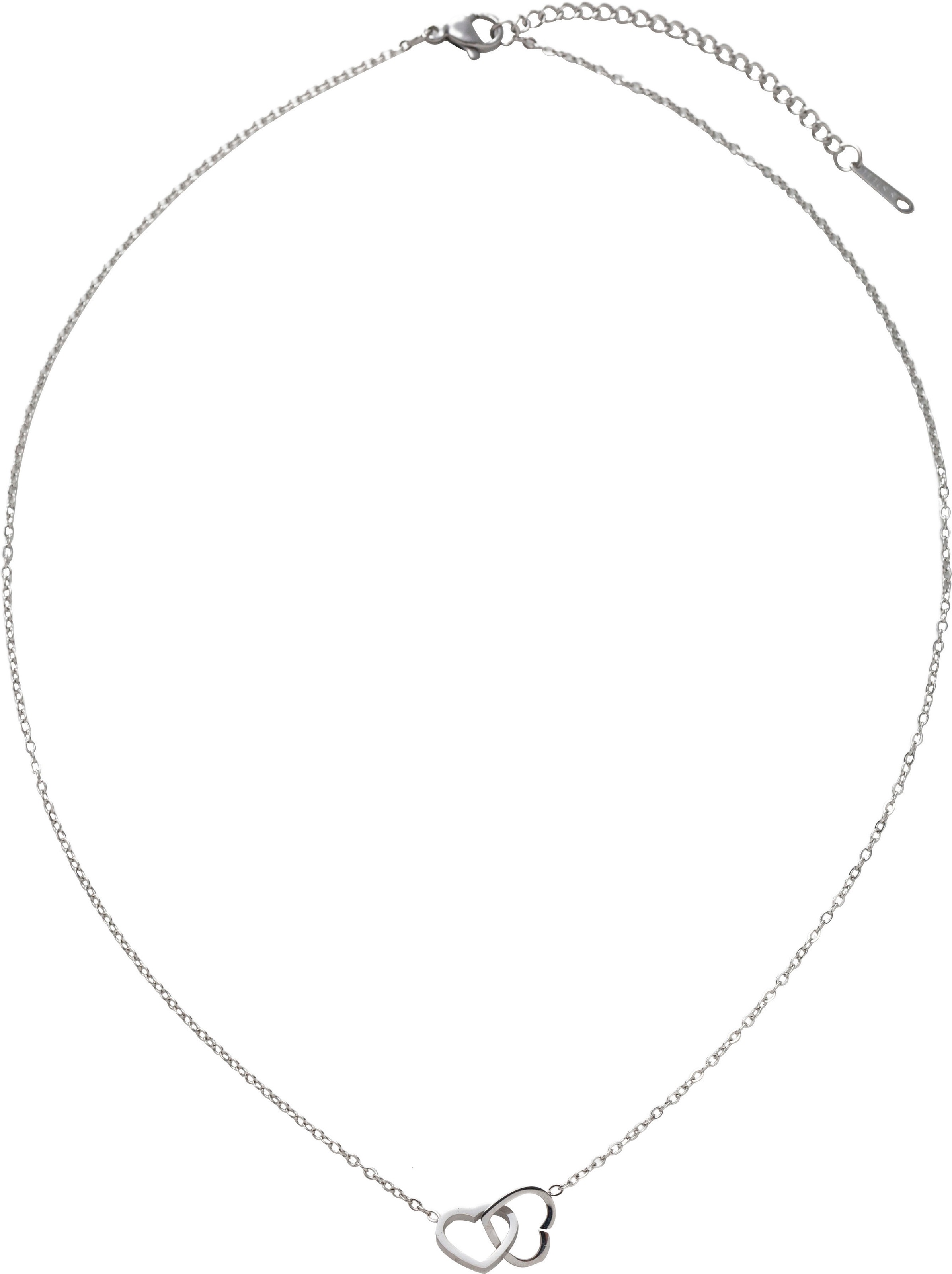 Firetti Kette mit Anhänger »Schmuck Geschenk Edelstahl Halsschmuck Halskette Ankerkette Herzen«, Made in Germany