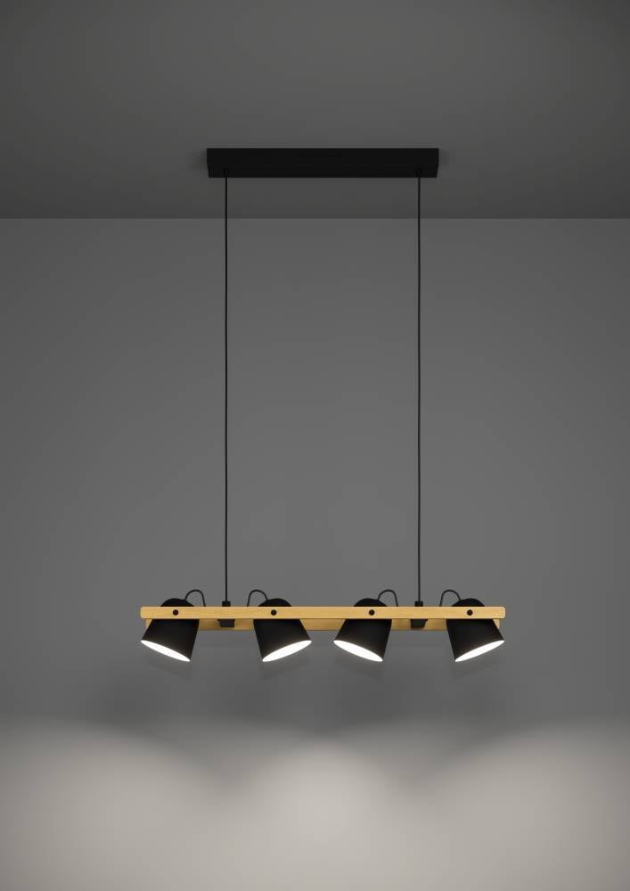 EGLO Hängeleuchte »HORNWOOD-Z«, 4 flammig, Leuchtmittel LED-Modul | LED fest integriert, FSCM70HB, ZigBee, App und Sprachsteuerung Alexa, RGB, dimmbar