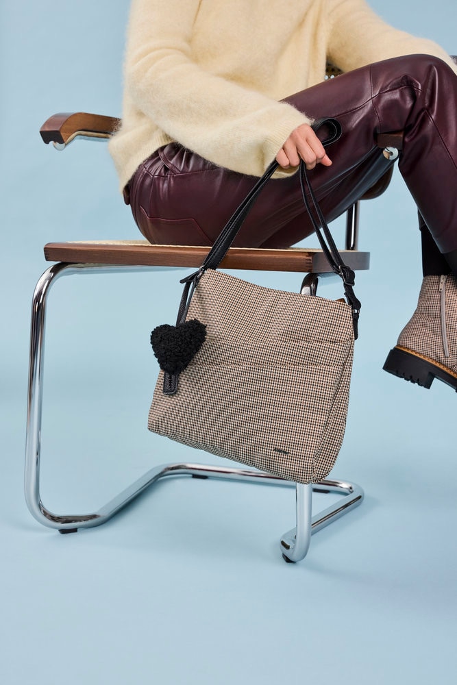 Rieker Umhängetasche, Schultertasche, Damen Handtasche mit zwei Hauptfächern