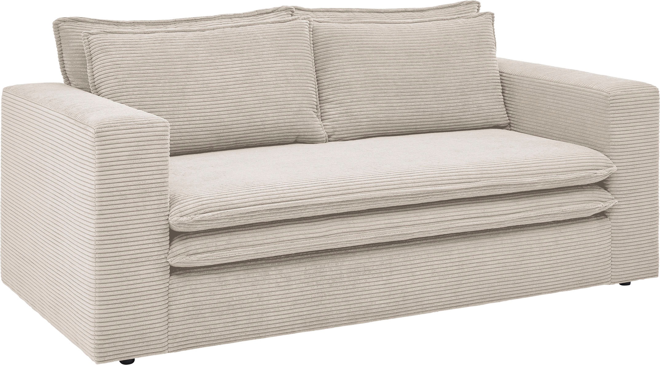 Places of Style Sitzgruppe »PIAGGE«, (2 tlg.), 2-Sitzer-Sofa und Hocker klein im Set