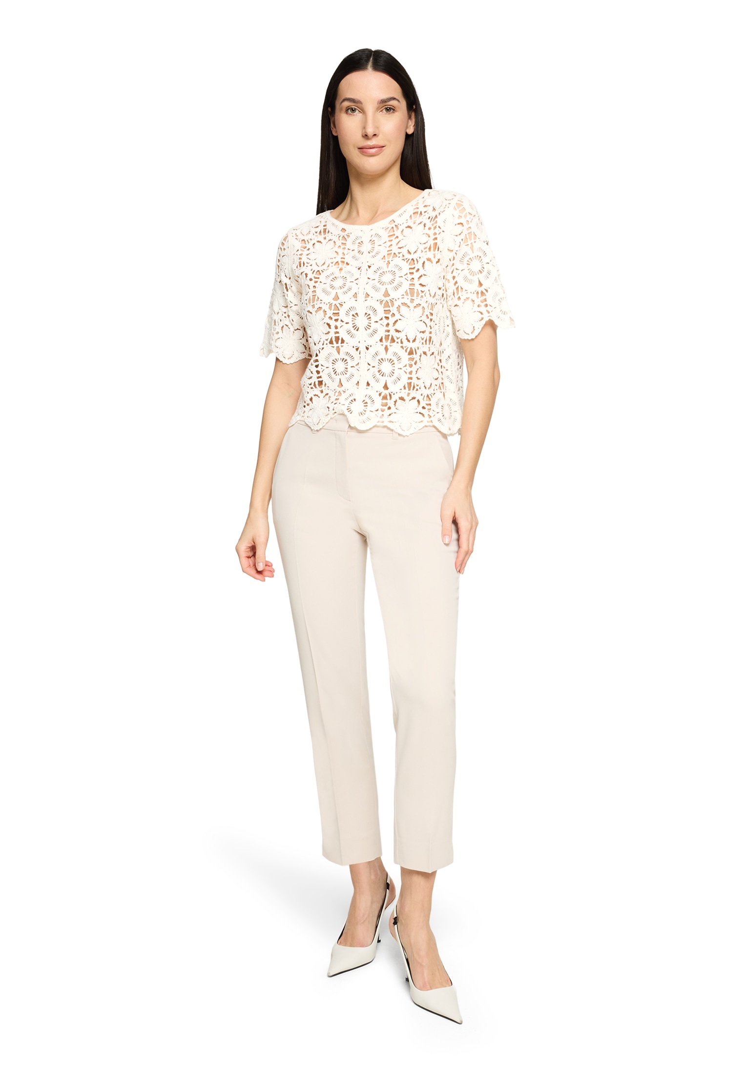 Betty&Co Kurzarmshirt »Damen mit U-Boot-Ausschnitt« 1 tlg.