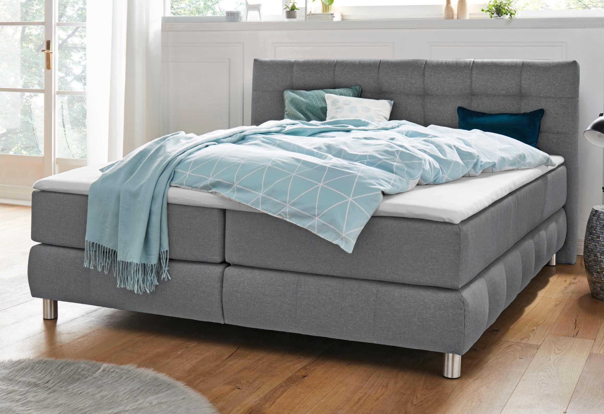 Home affaire Boxspringbett "Salo" incl. Topper, 6 Breiten, 2 Härtegrade, TF günstig online kaufen