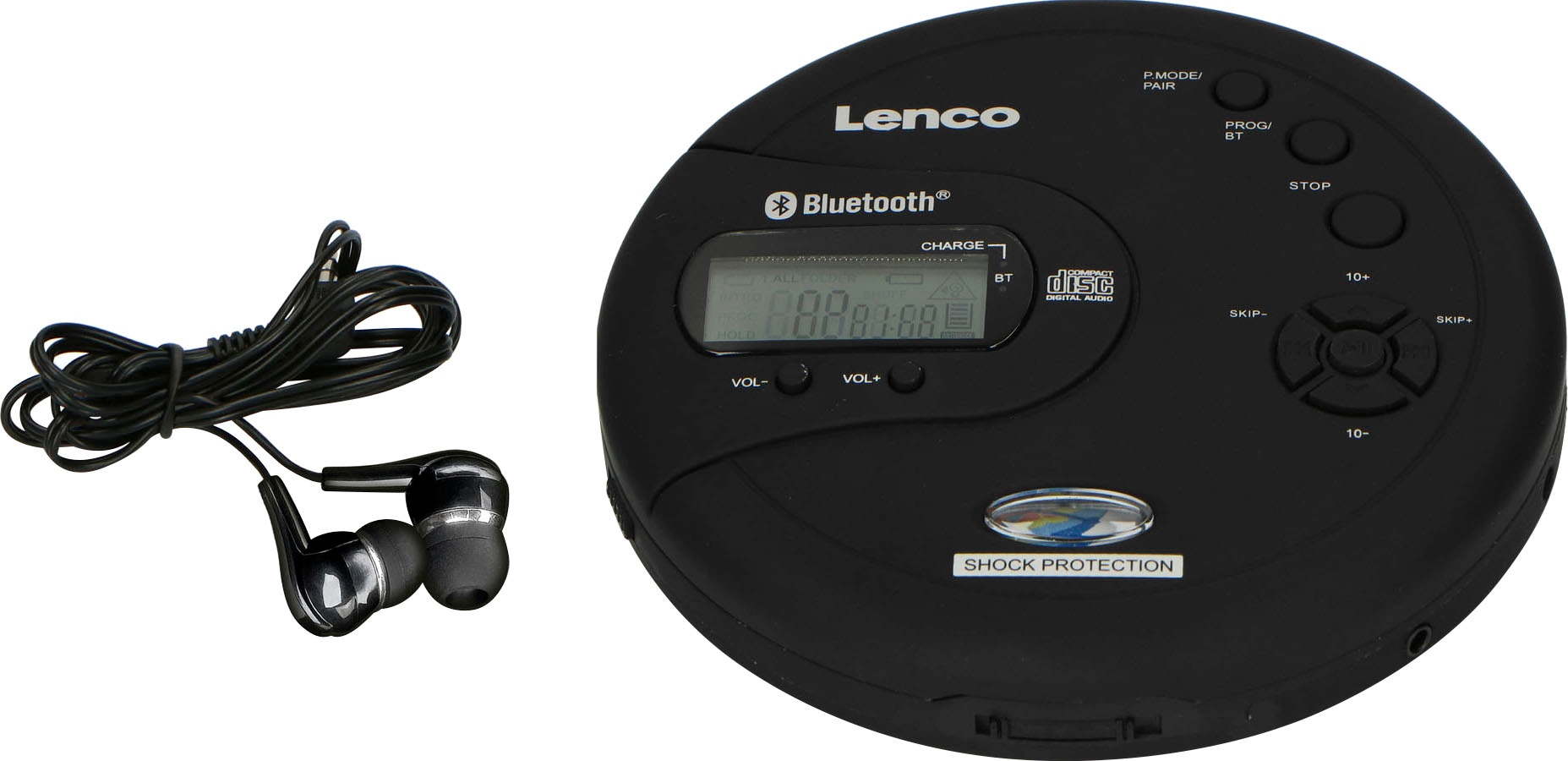 LENCO tragbarer CD-Player "CD-300", B:15cm H:8cm T:20cm, schwarz, MP3-Player