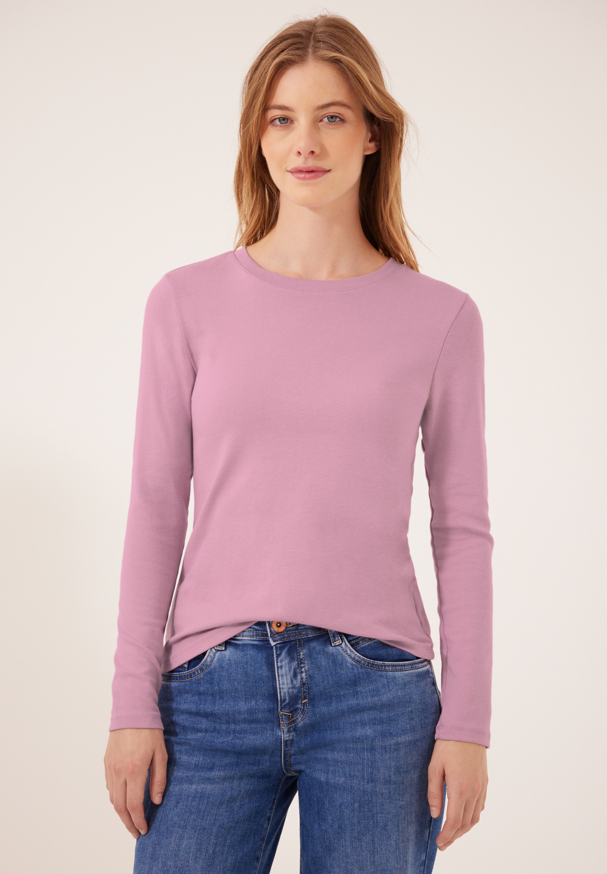 STREET ONE STUDIO Langarmshirt im soften Baumwoll-Mix