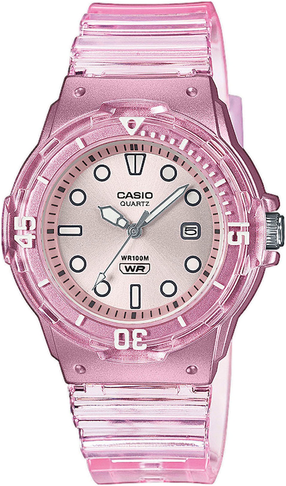 Casio Collection Quarzuhr, Armbanduhr, Mädchen, bis 10 bar wasserdicht, Leuchtzeiger