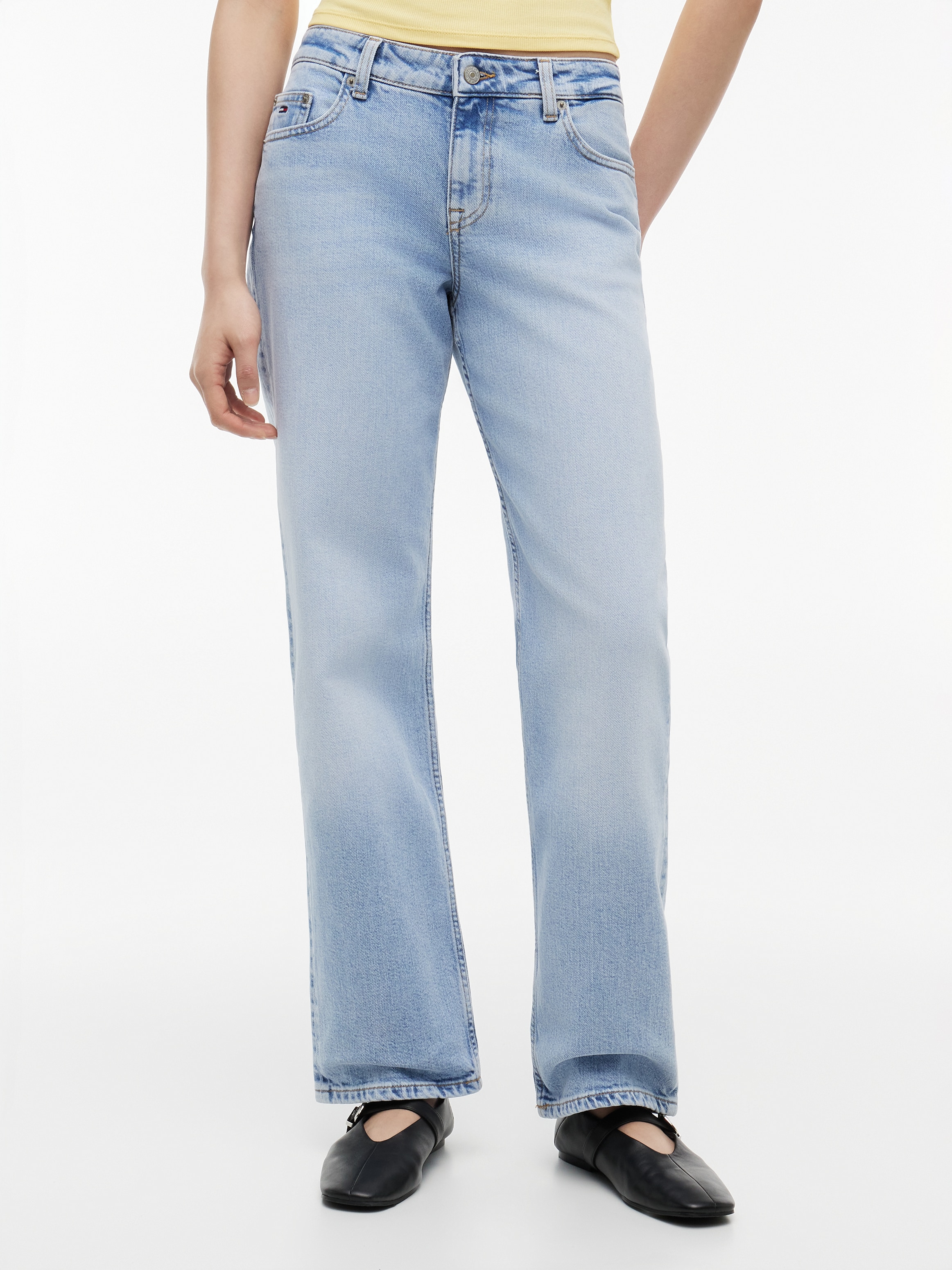Tommy Jeans Straight-Jeans "SOPHIE LW STR BI0112" Baumwoll-Lyocell-Mix mit Stretch