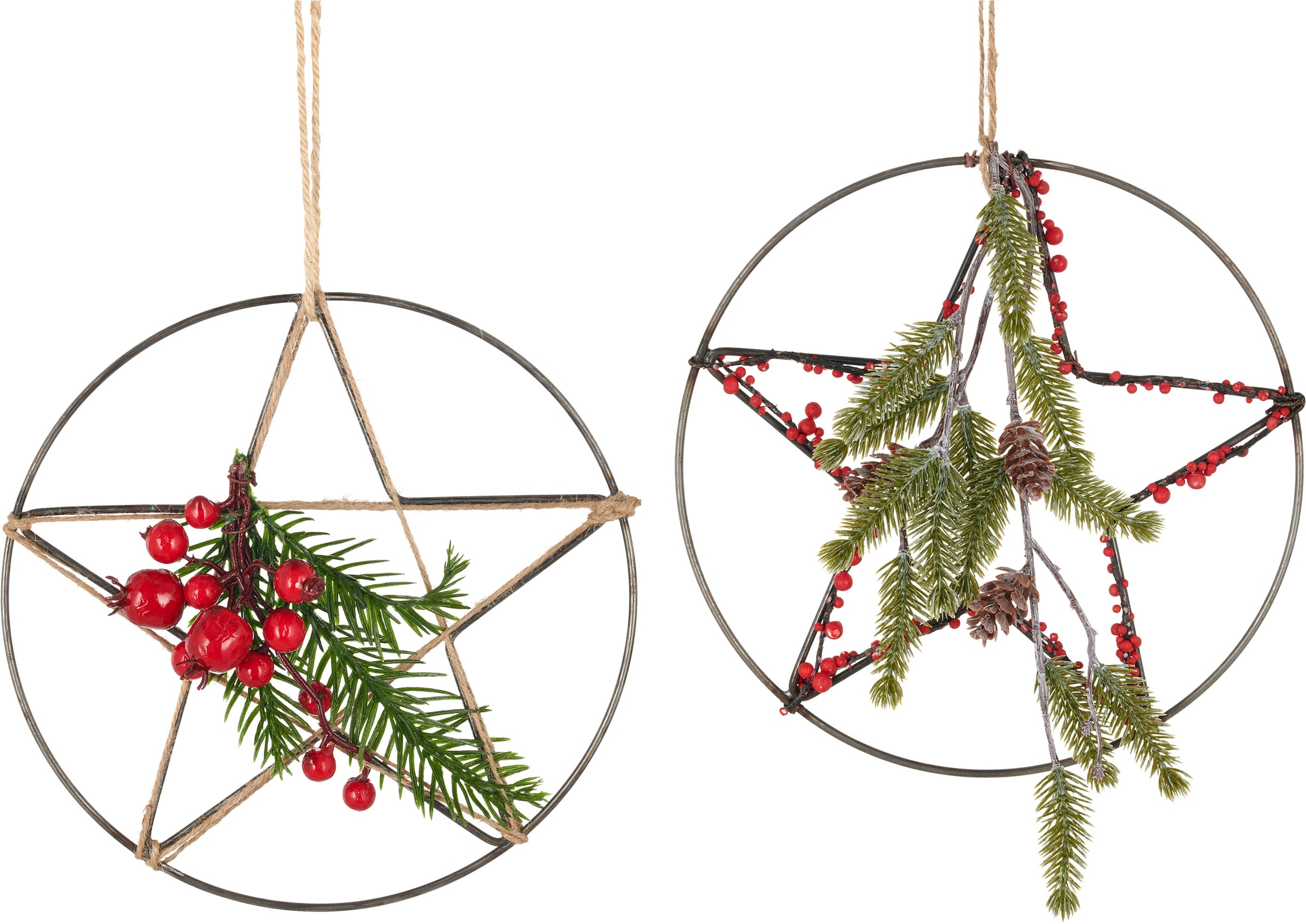 Creativ green Winterliche Kunstpflanze "Sternhänger" günstig online kaufen