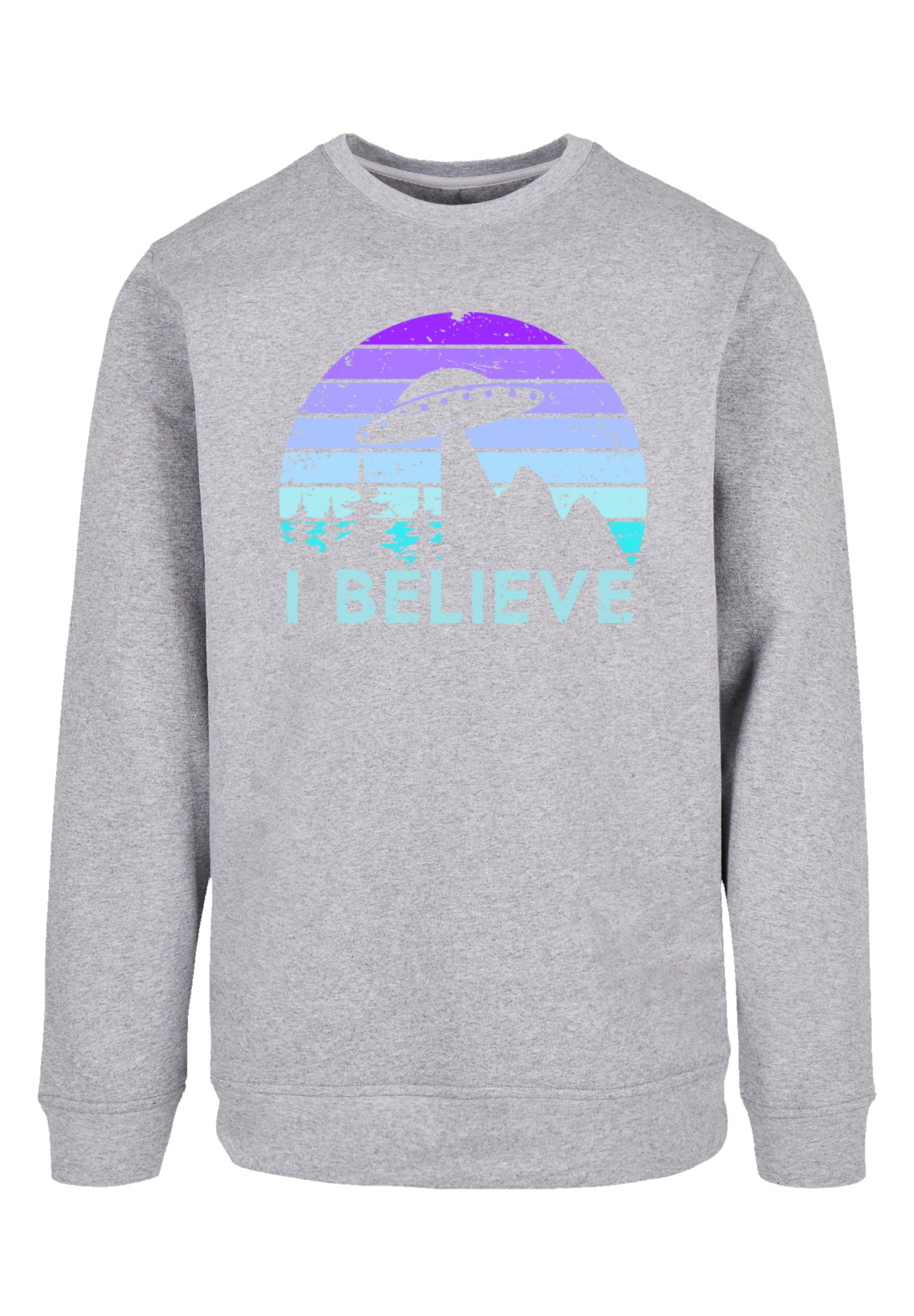 F4NT4STIC Sweatshirt »I BELIEVE UFO Alien Raumschiff Retro«, Premium Qualität