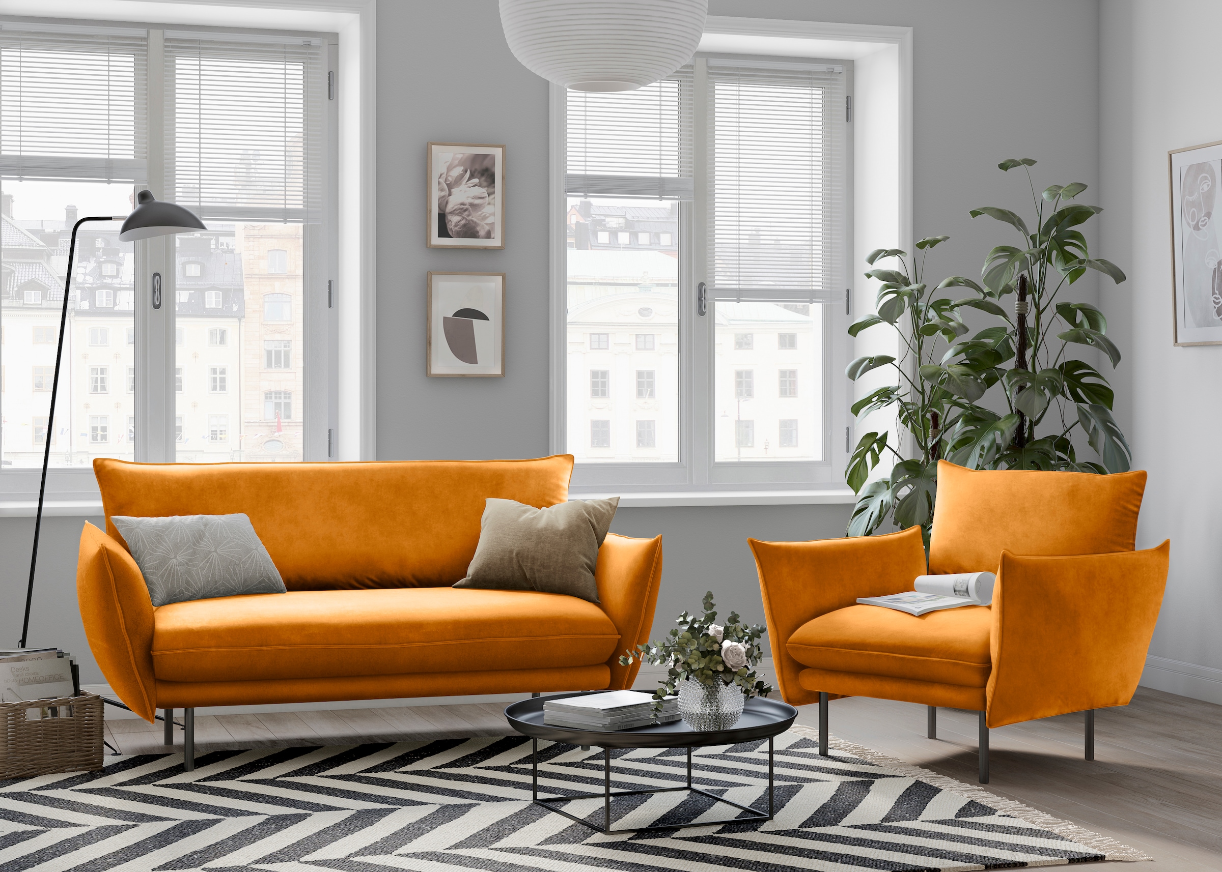 andas 2-Sitzer »Stine«, Besonderes Design durch Kissenoptik und Keder, by Morten Georgsen