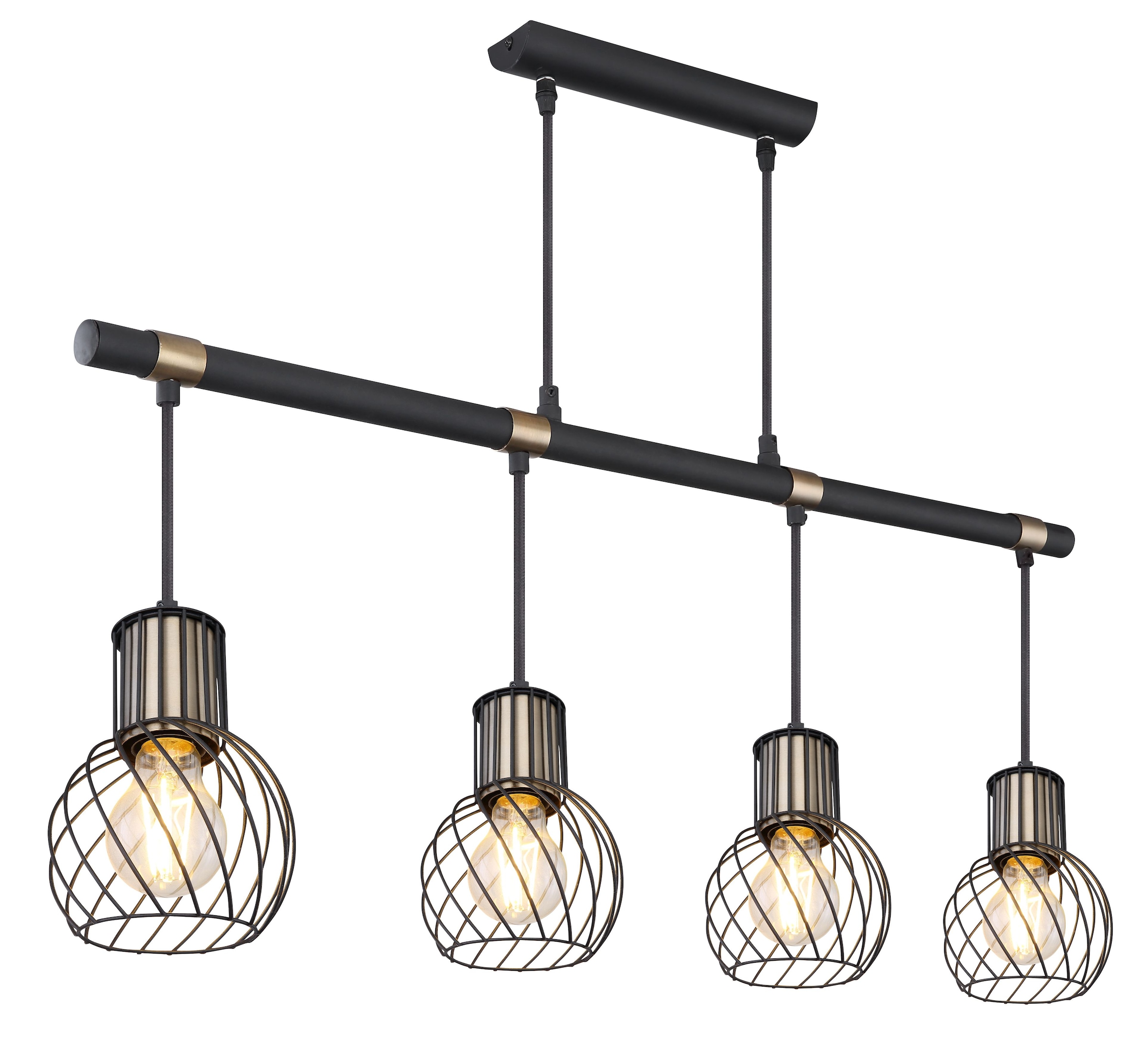 GLOBO LIGHTING Pendelleuchte »ARGUSTO«, Leuchtmittel E27 | ohne Leuchtmittel, Hängeleuchte, Hängelampe, Höhe kürzbar, Esstisch
