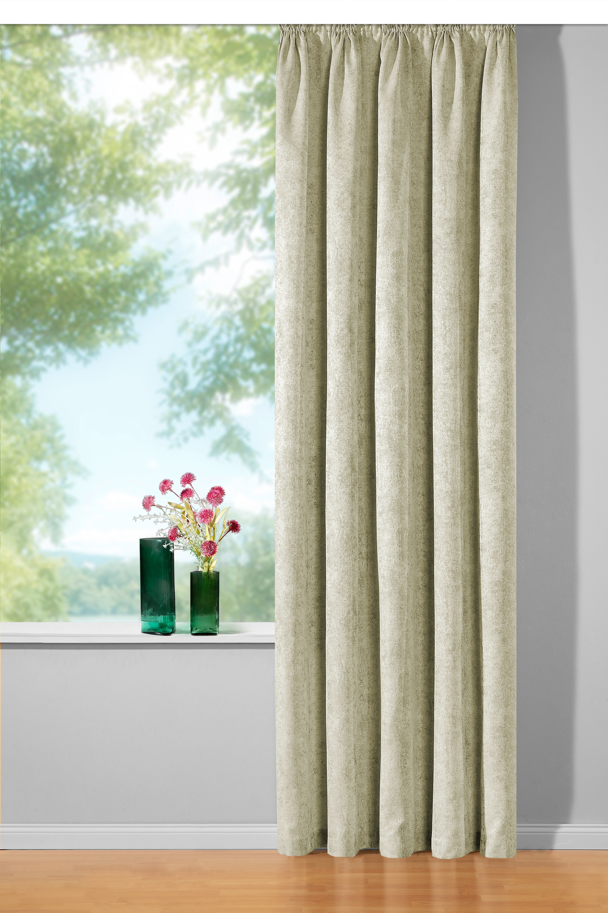 Weckbrodt Vorhang "Jona" Kräuselband 1 Stk. tlg. Jacquard, edler Glanz, bli günstig online kaufen