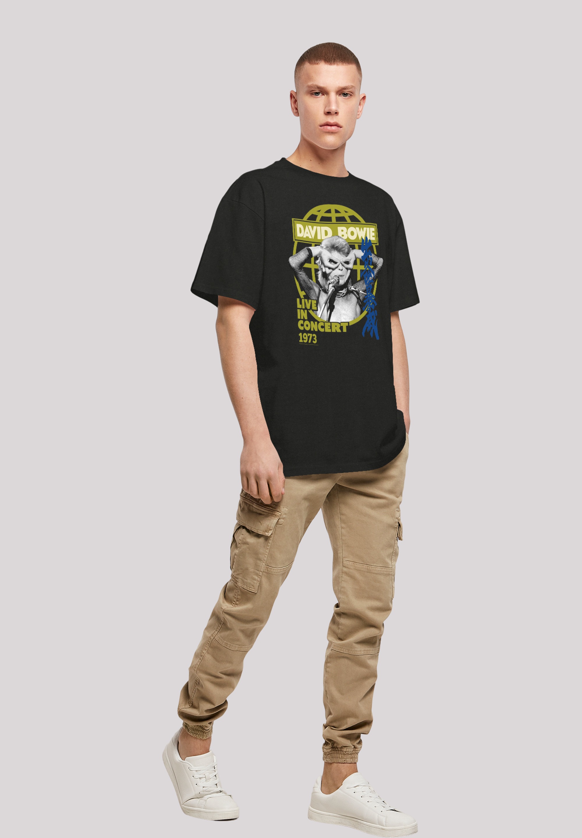 F4NT4STIC T-Shirt »David Bowie Live In Concert Rock Music Band«, Print