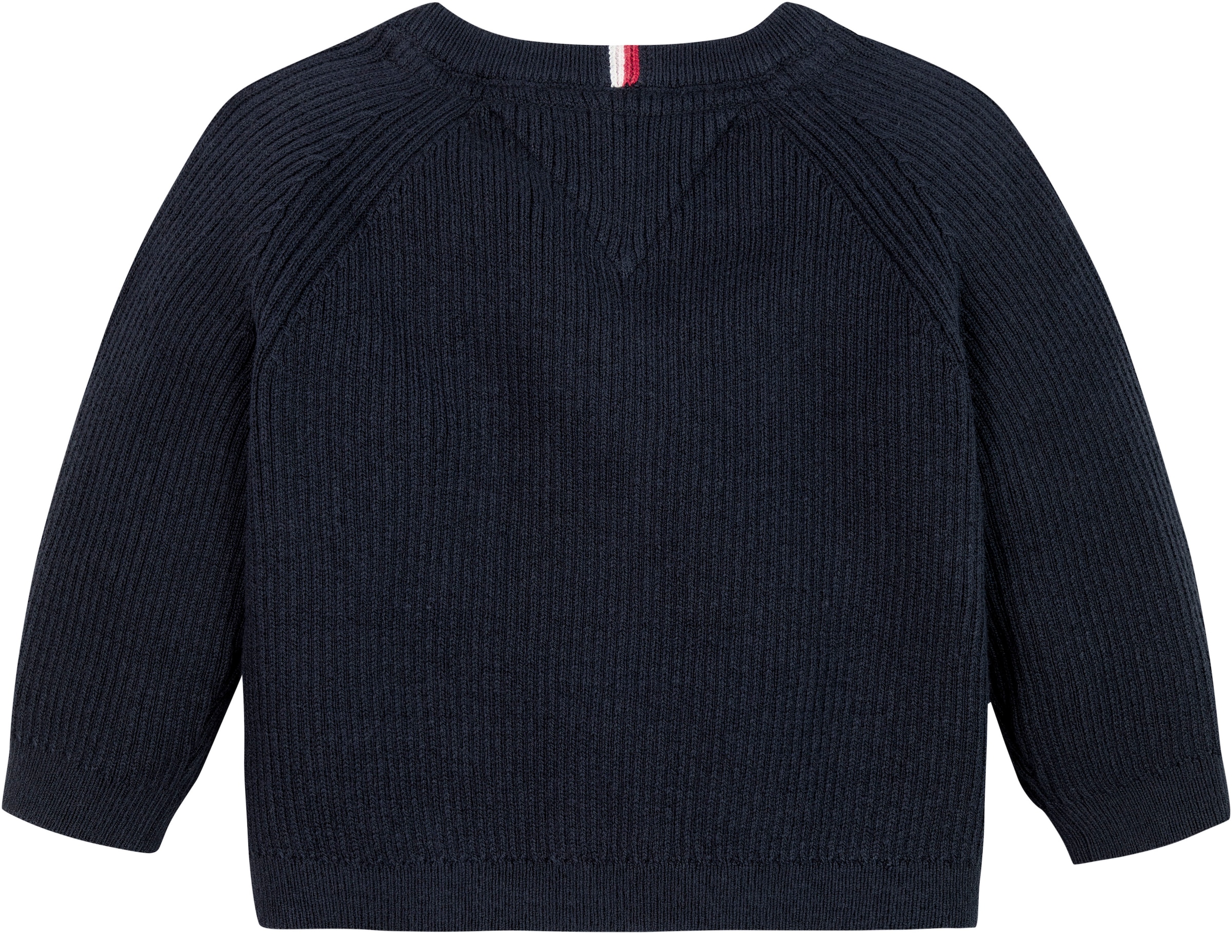 Tommy Hilfiger Strickjacke »ESSENTIAL REGULAR CARDIGAN LS«, Baby bis 2 Jahre mit Logostickerei