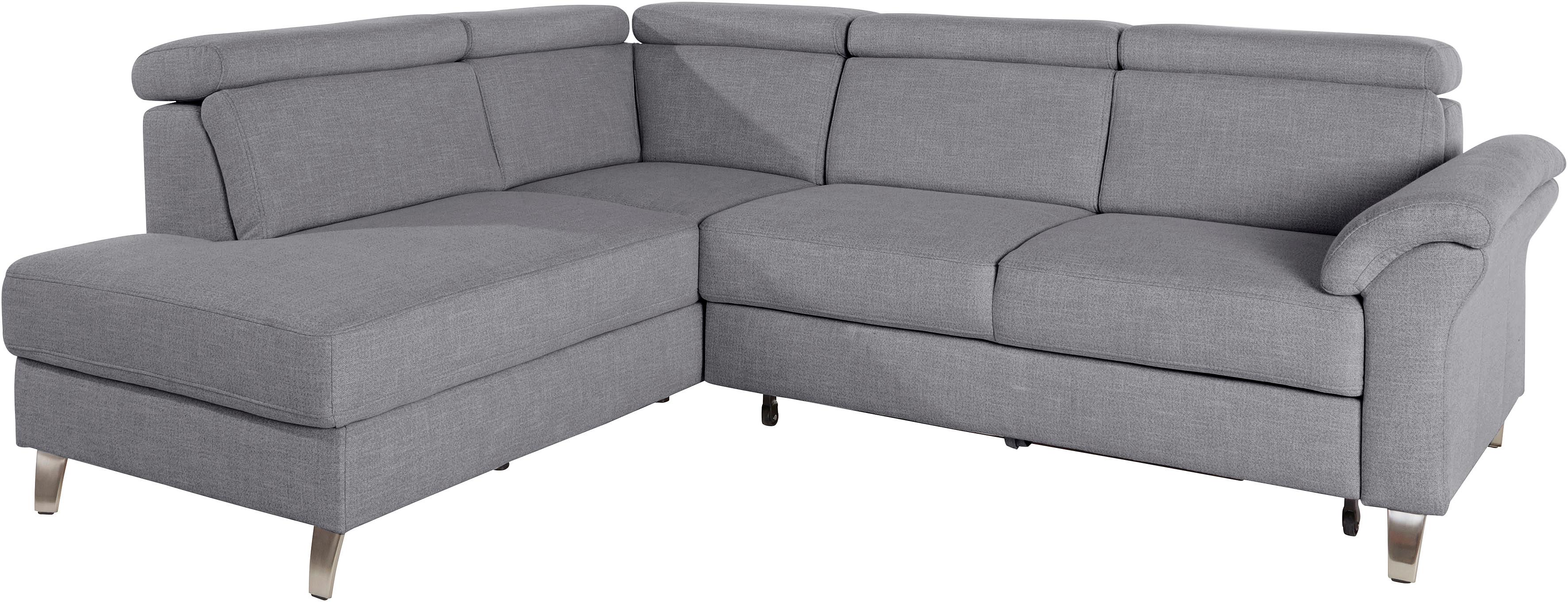 sit&more Ecksofa "Arngast L-Form" inklusive Kopfteilverstellung und Federkern