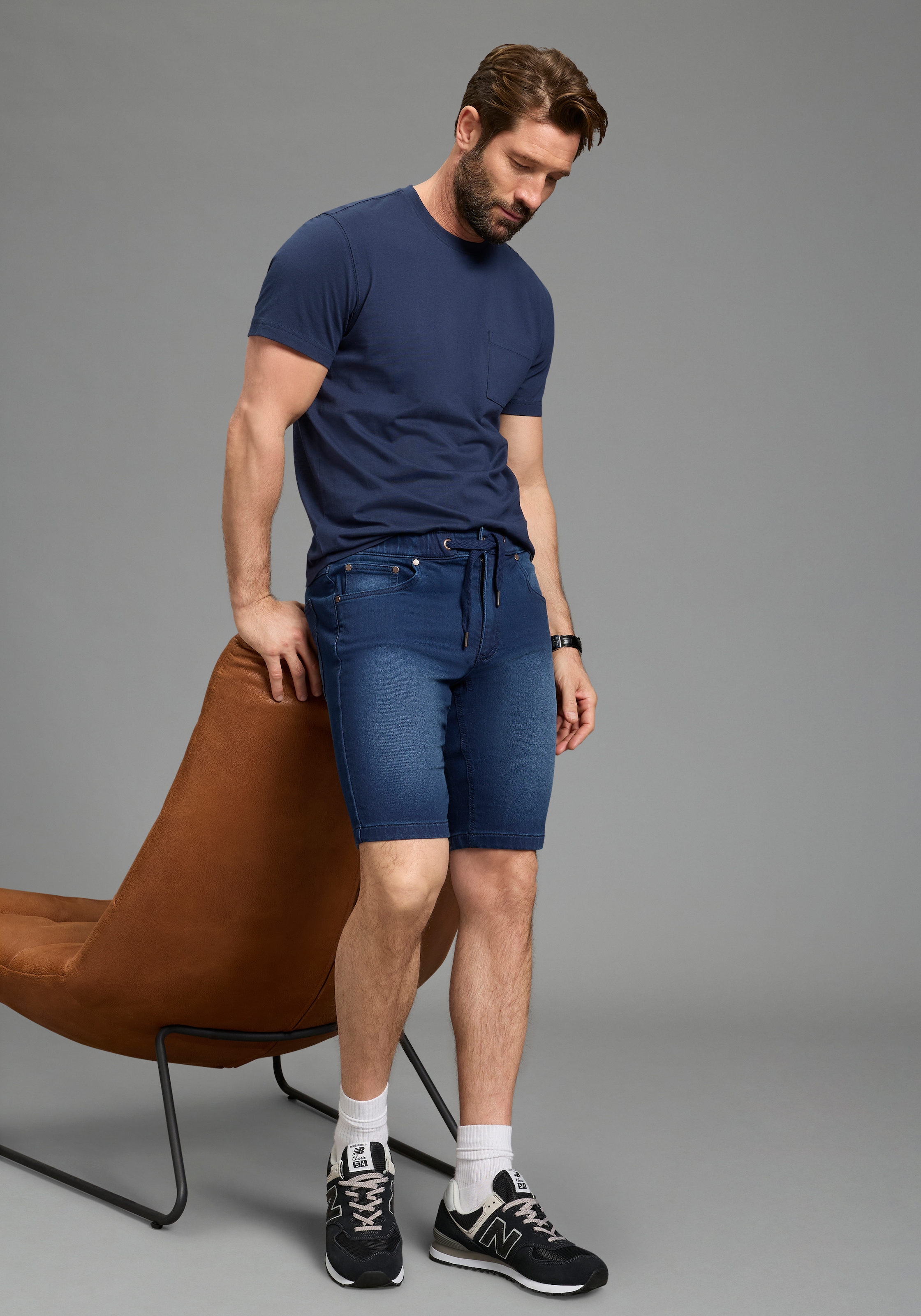 Arizona Jeansshorts gerade geschnittenes Bein, Regular Fit Passform