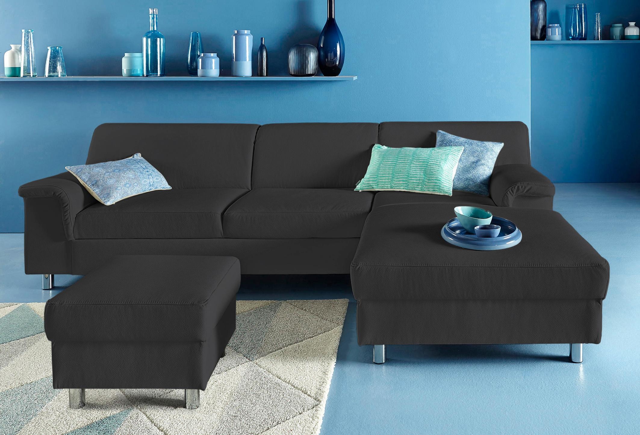 INOSIGN Ecksofa "Jamie, modern und elegant, Fußhöhe 9cm, L-Form,", wahlweis günstig online kaufen