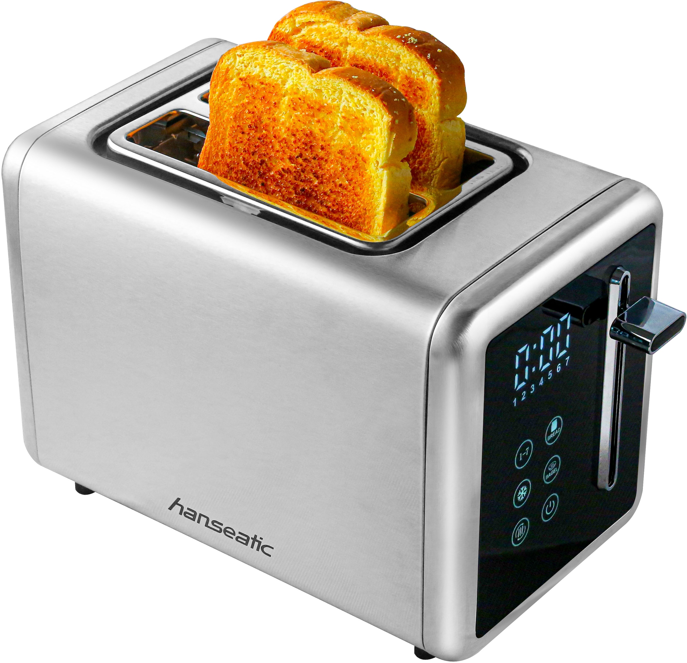 Hanseatic Toaster "HT9007BD, mit Brötchenaufsatz" 2 kurze Schlitze 900 W günstig online kaufen