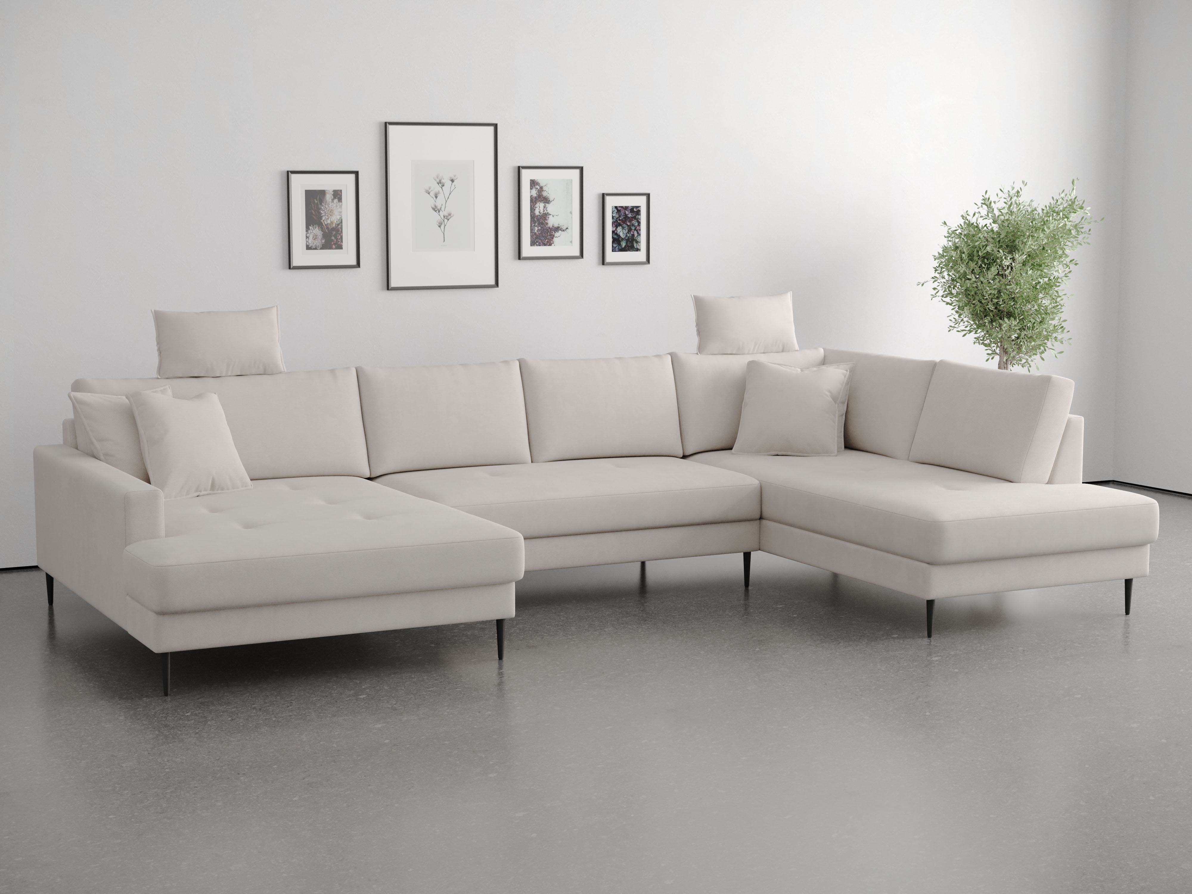OTTO home Wohnlandschaft "Summer" U-Form, B: 360cm in Cord & Struktur