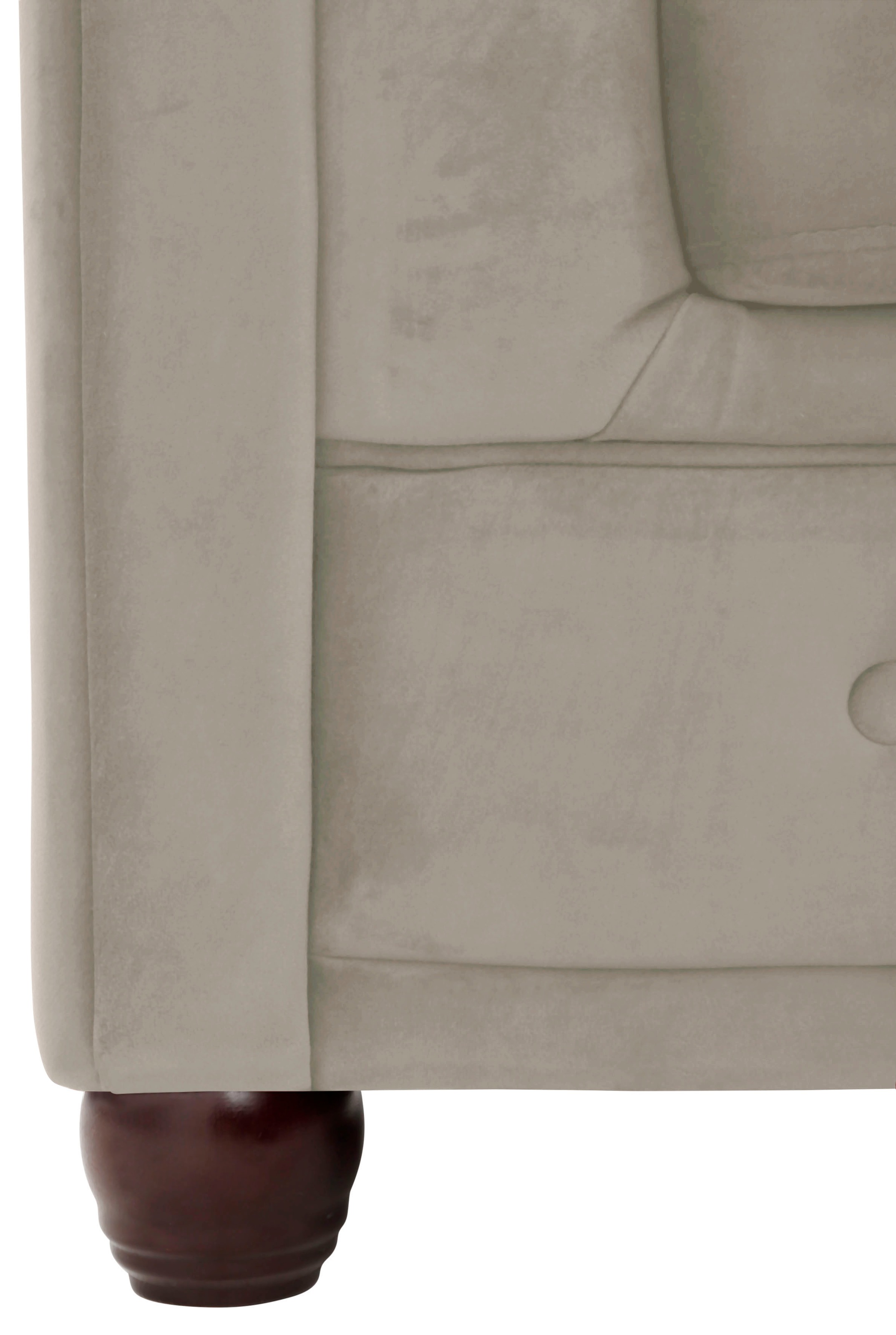 Home affaire Chesterfield-Sofa »New Castle L-Form«, hochwertige Knopfheftung in Chesterfield-Design, B/T/H: 255(171/72)